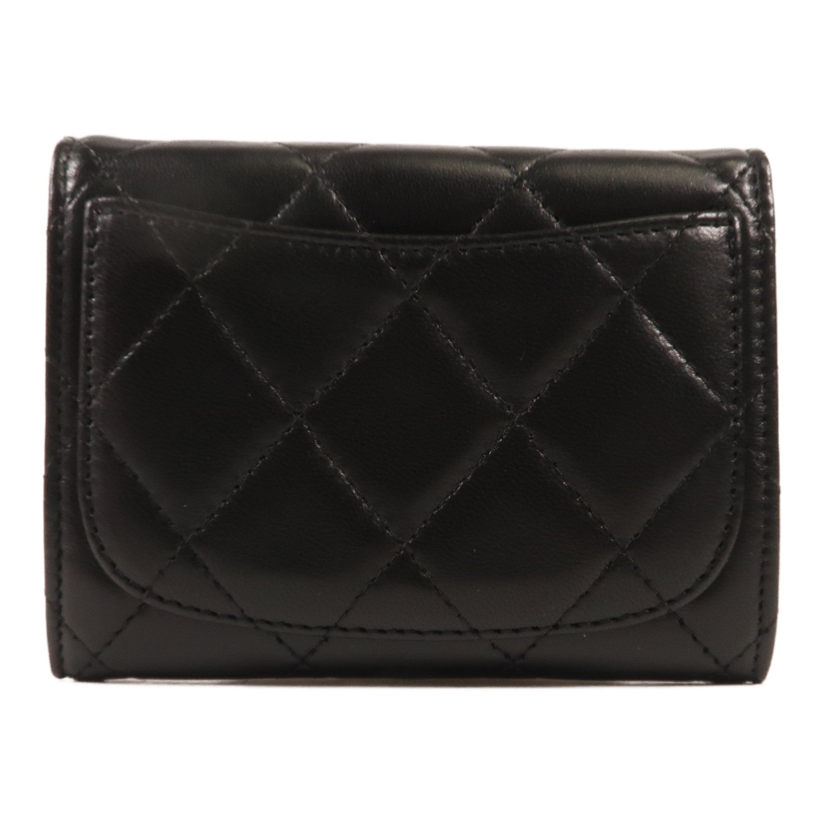 CHANEL 羊皮皮革Card Holder銀扣卡片套