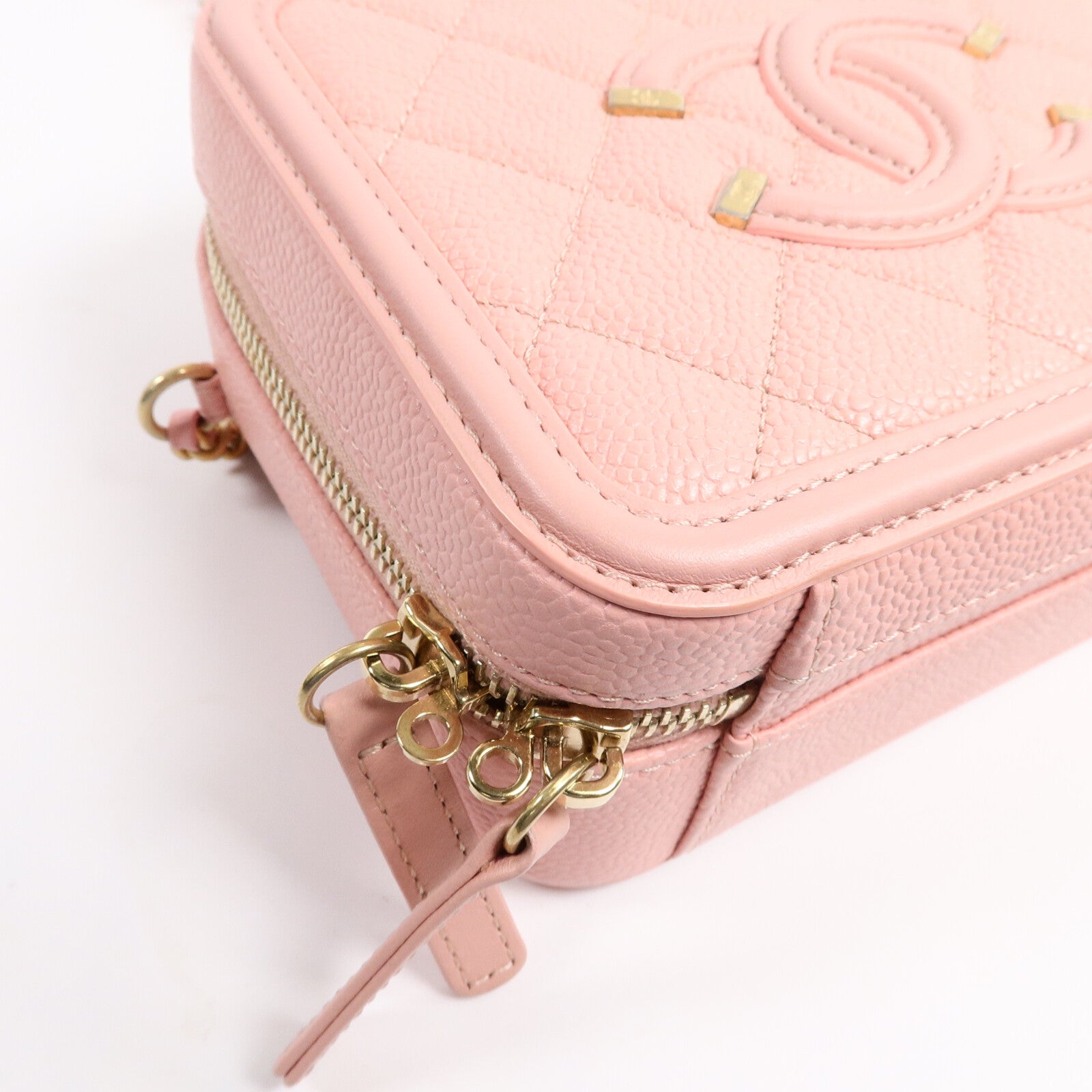 CHANEL 牛皮皮革Vanity Case手挽肩背兩用袋