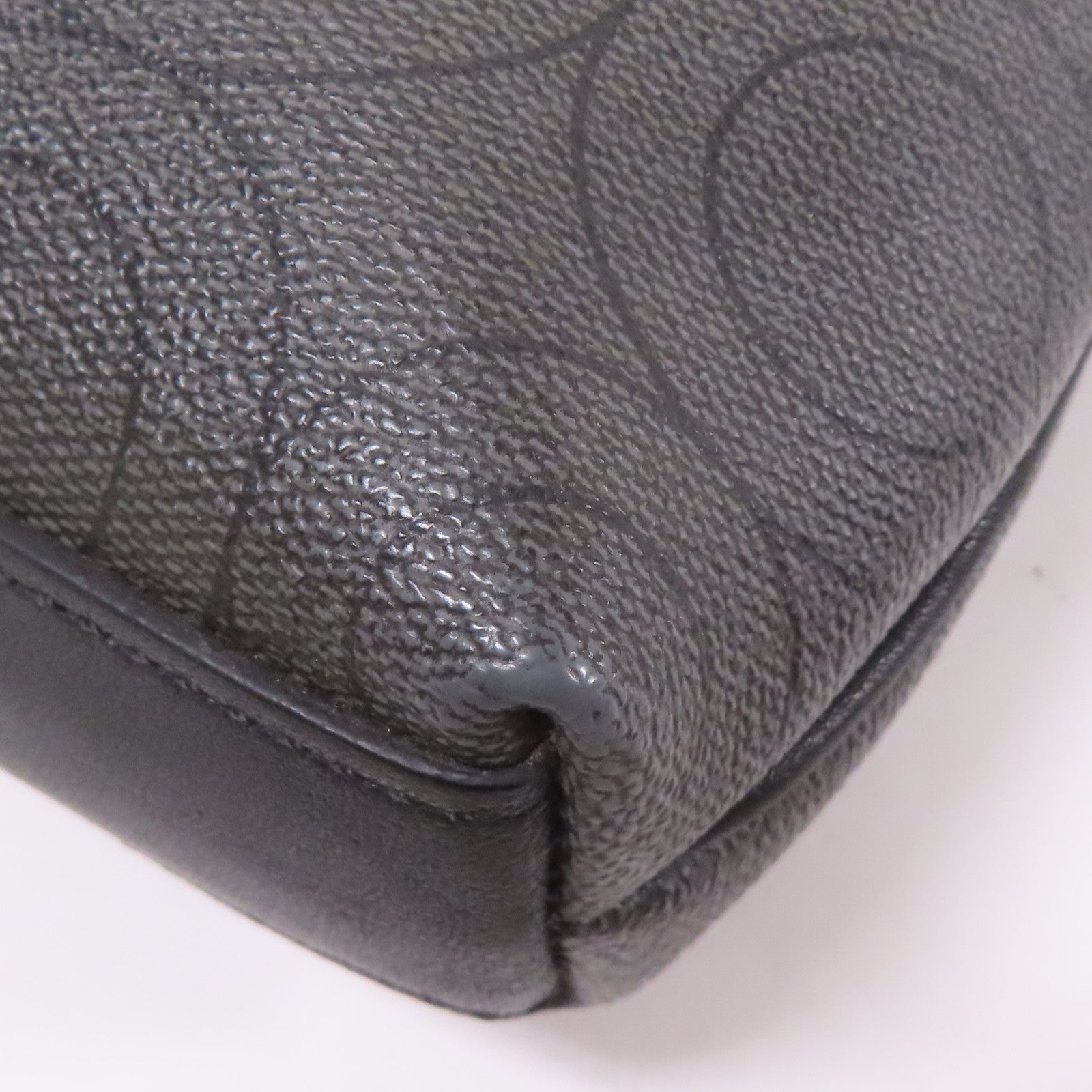 COACH 塗層帆布Shoulder Bag銀扣肩背袋