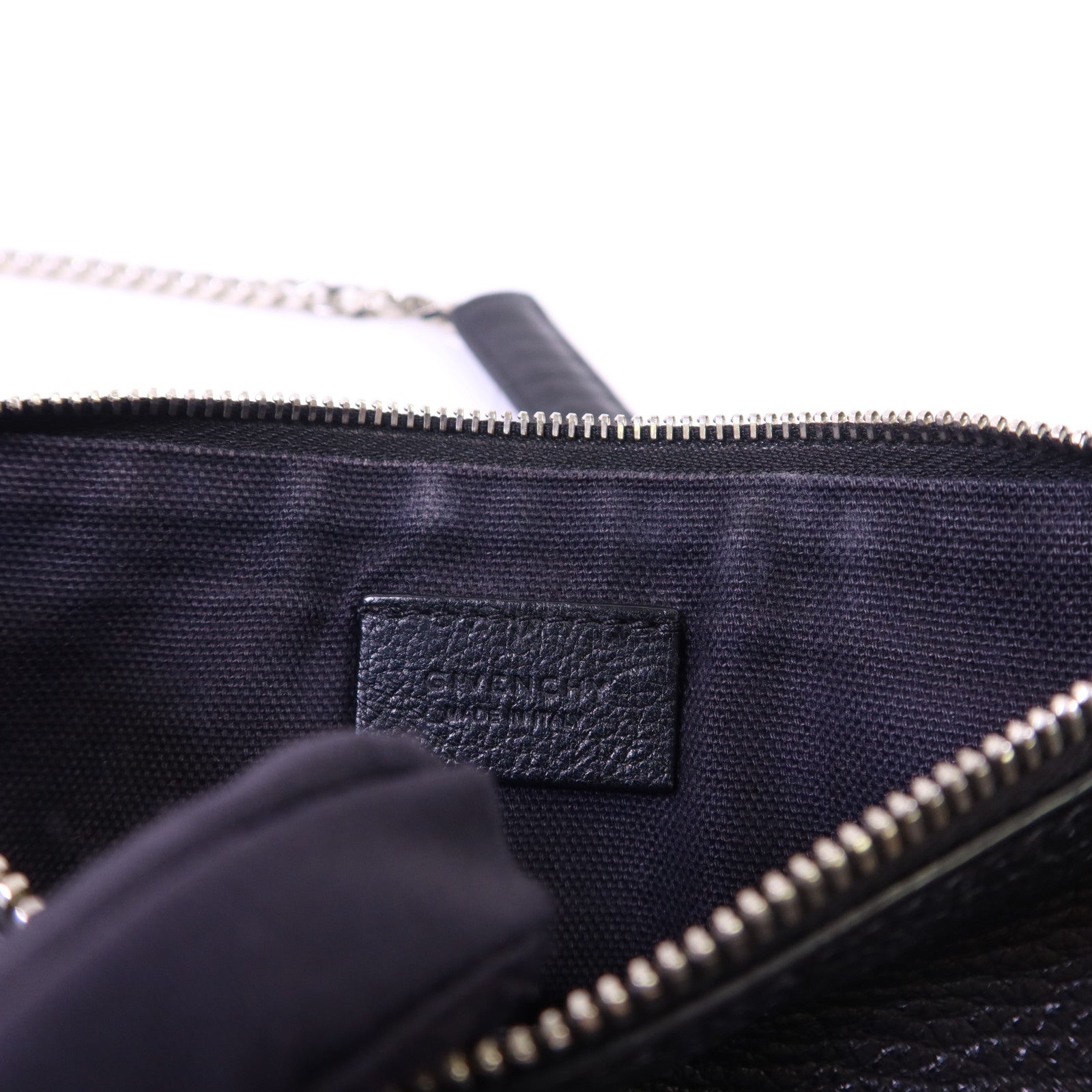 GIVENCHY 牛皮皮革Mini Pandora銀扣鏈帶肩背袋