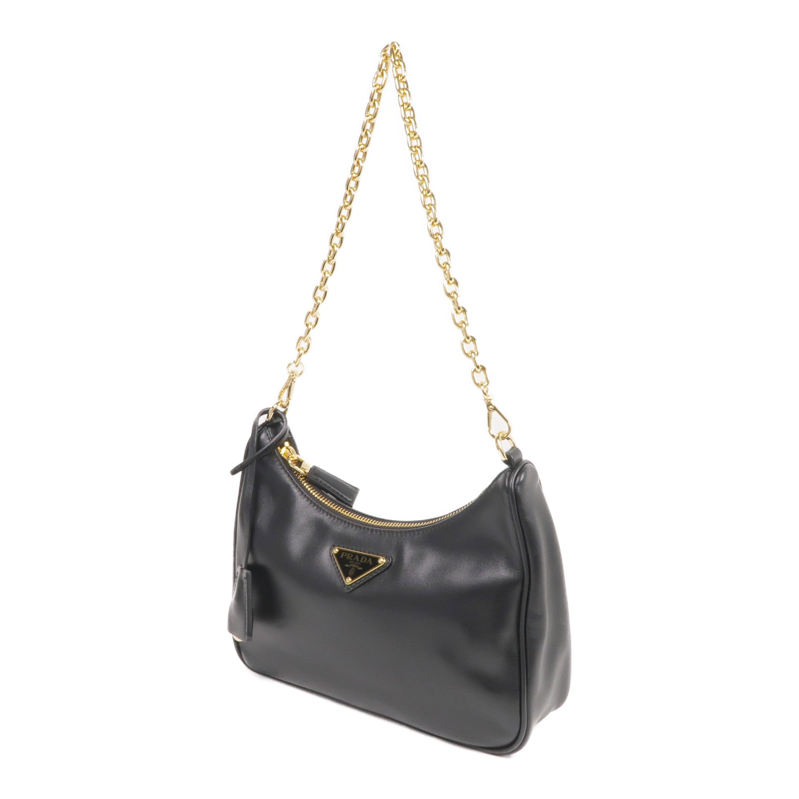 PRADA 皮革Re-Edition 2005金扣肩背袋