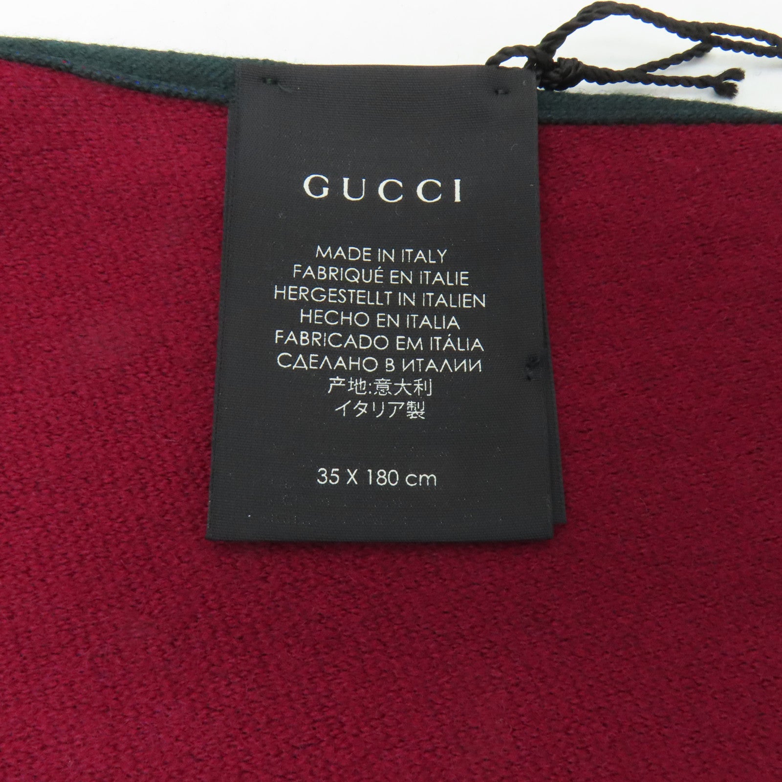 GUCCI 【激減優惠】羊毛/絲質Scarf 35x180cm頸巾綠色/藍色紅色