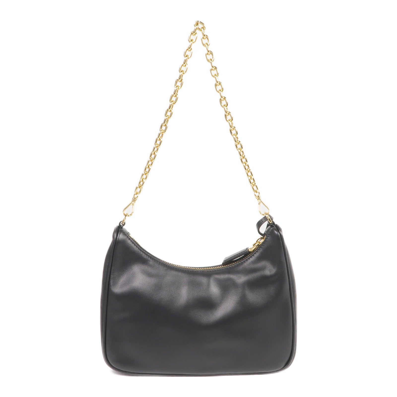 PRADA 皮革Re-Edition 2005金扣肩背袋