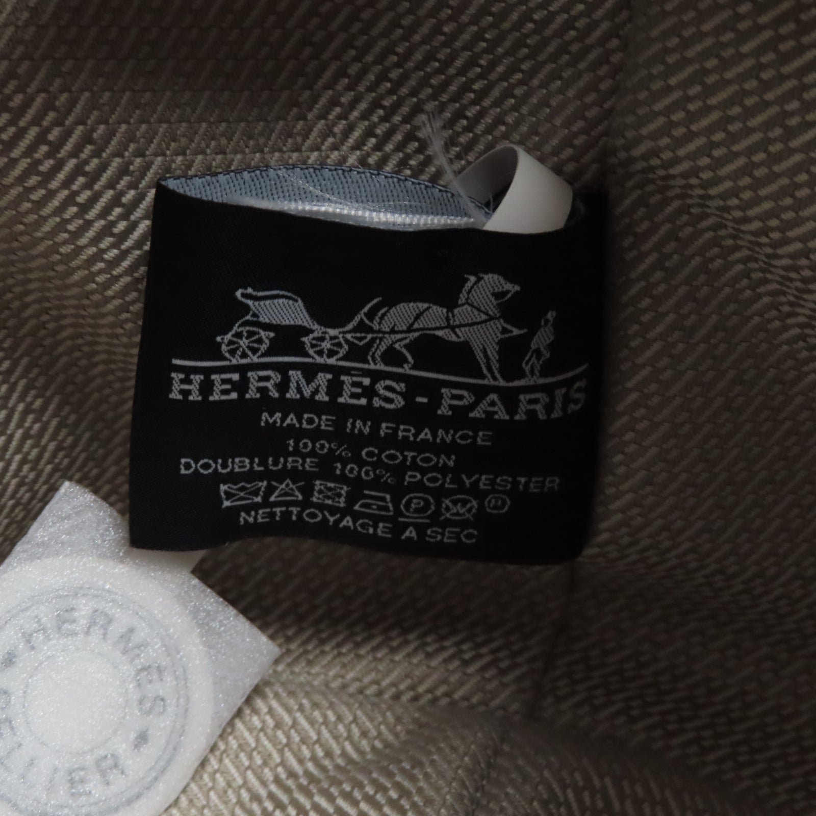 HERMES 【激減優惠】帆布Bride-a-Brac Case銀扣手挽袋橙色