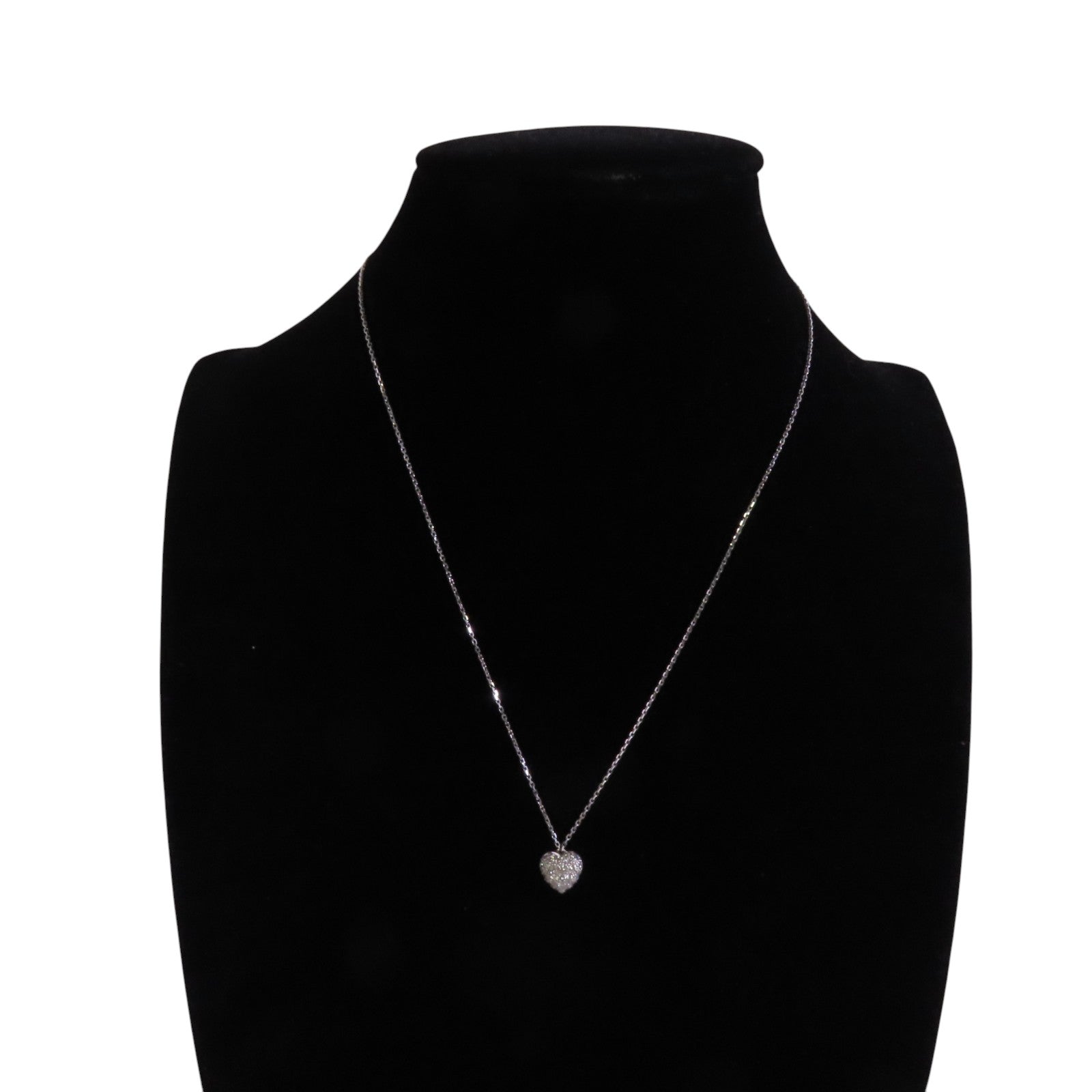 CARTIER 18K白金Heart Diamond Necklace鑽石項鏈