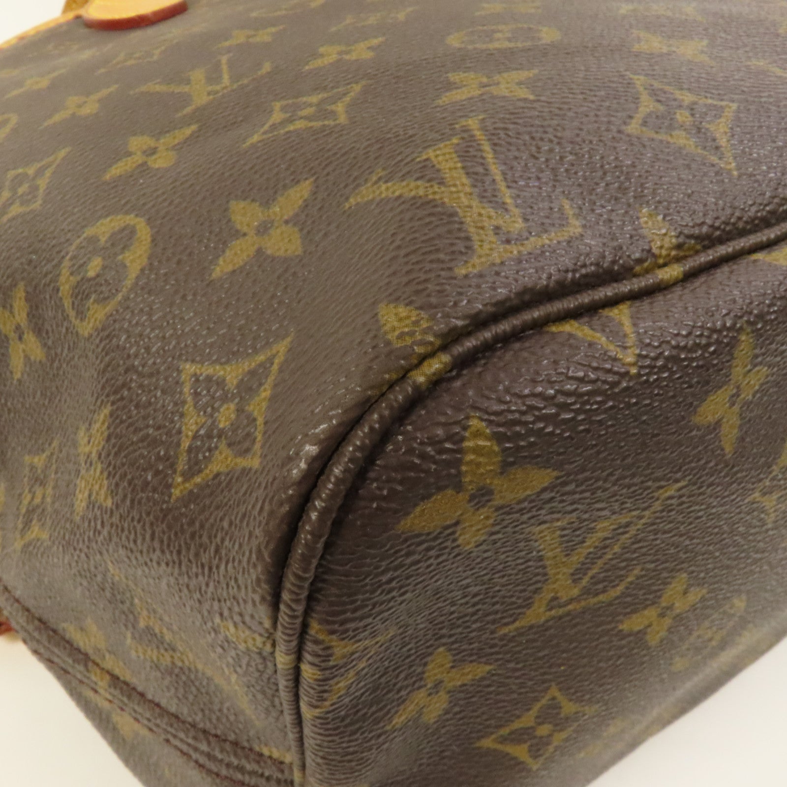 LOUIS VUITTON Monogram Neverfull MM金扣手挽袋