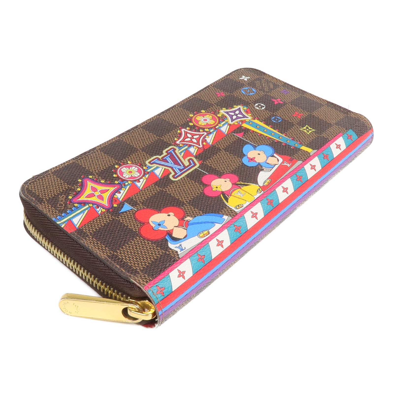 LOUIS VUITTON Damier Vivienne Bumper Cars Zippy Wallet長錢包