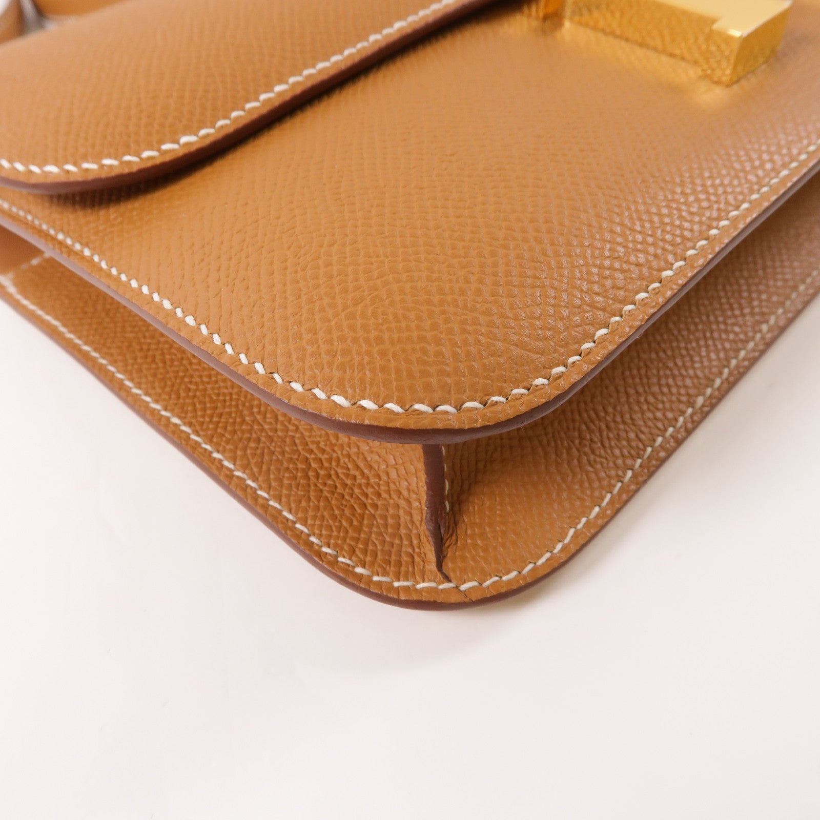 HERMES 【激減優惠】Epsom皮革Constance Elan肩背袋Gold