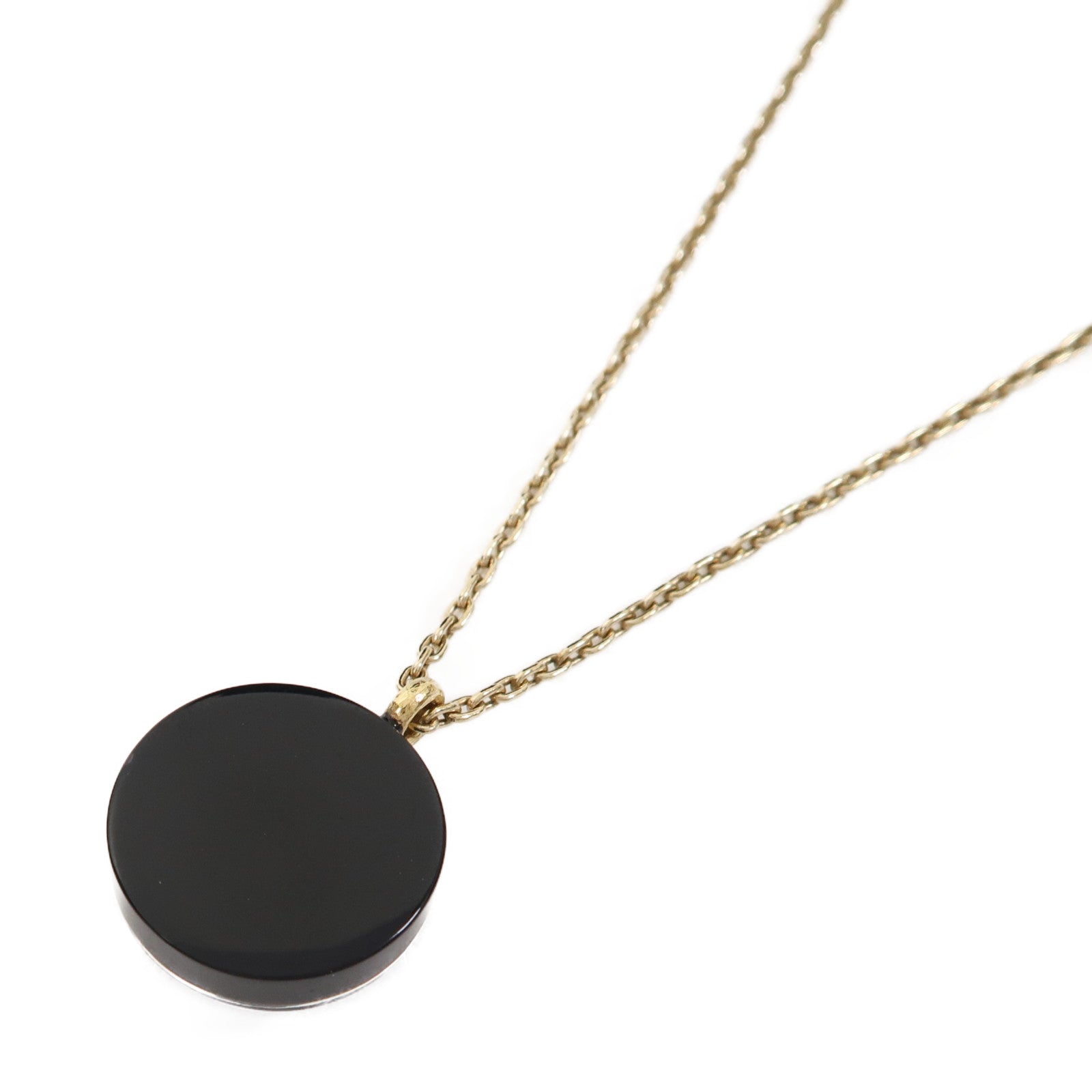 CHANEL 金屬/PVC Necklace項鍊黑色/金色