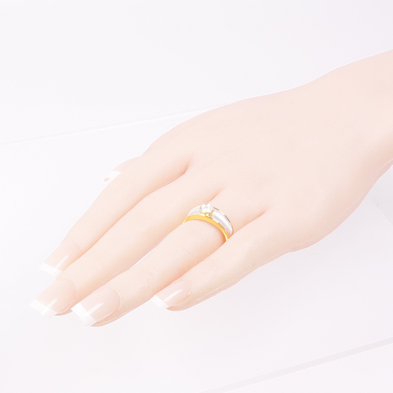 JEWELRY 18K白金/黃金Diamond Ring鑽石戒指US#8