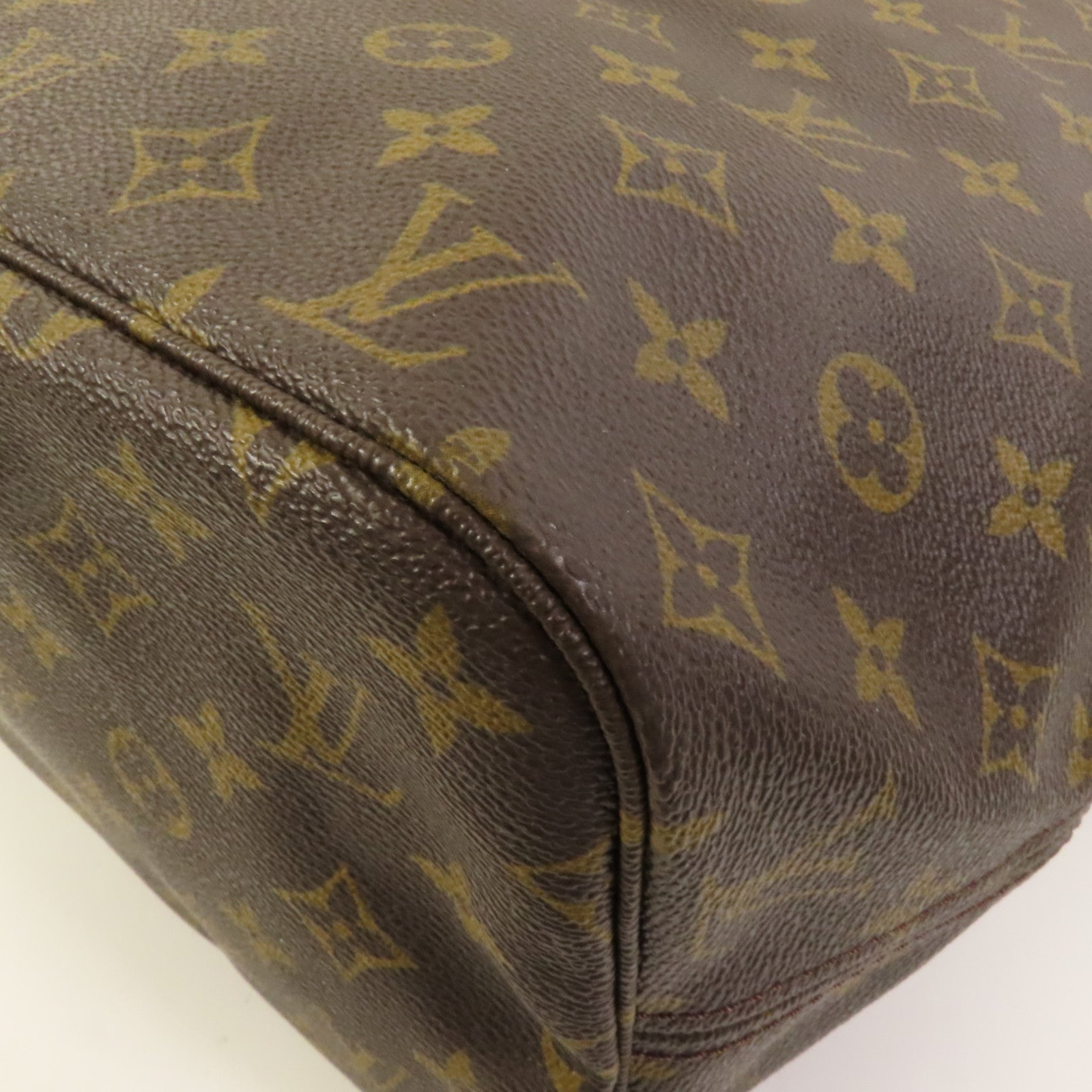 LOUIS VUITTON Monogram Neverfull MM金扣手挽袋