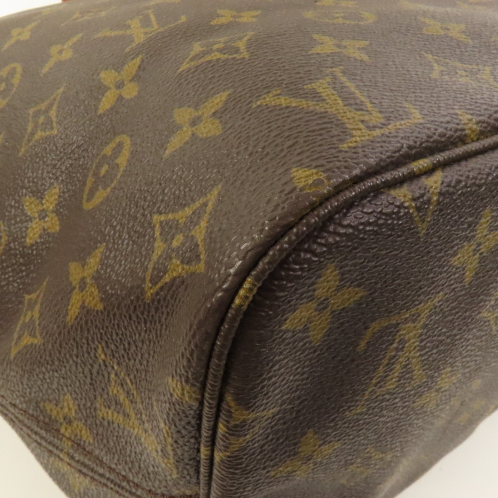 LOUIS VUITTON Monogram Neverfull MM金扣手挽袋