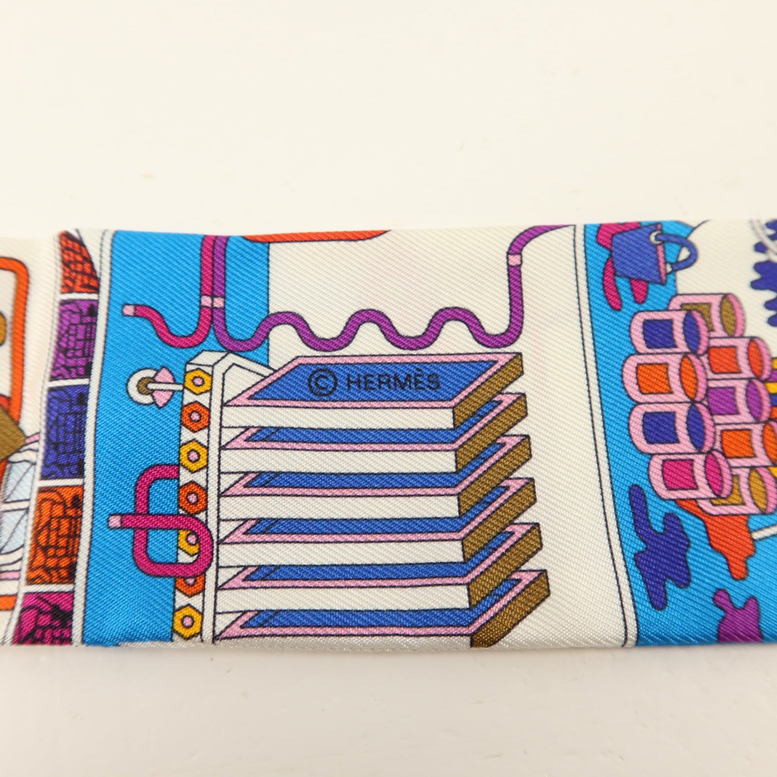 HERMES 絲質Twilly絲巾