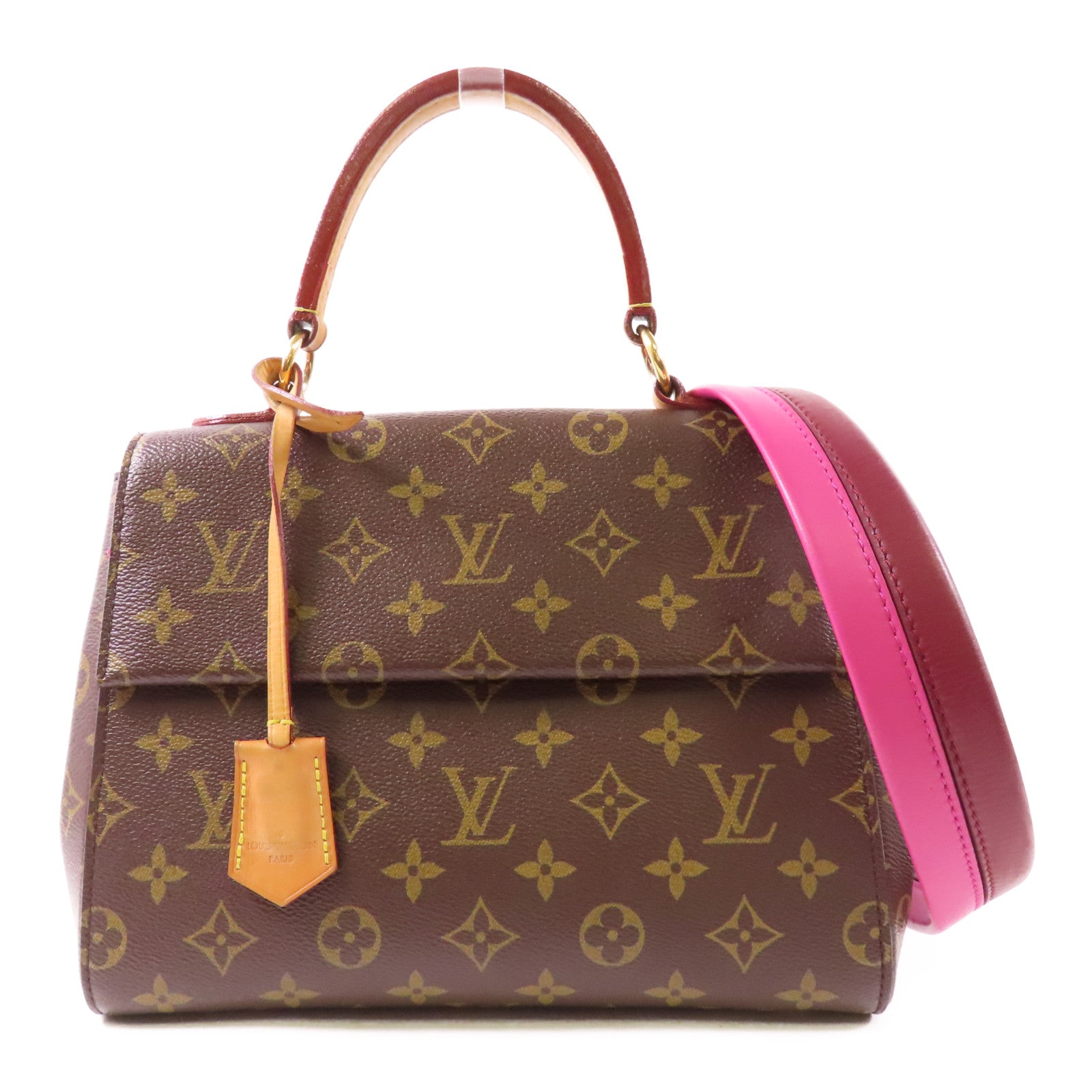 LOUIS VUITTON LV GHW Cluny BB 2 Way Shoulder Bag M42738 Monogram Brown