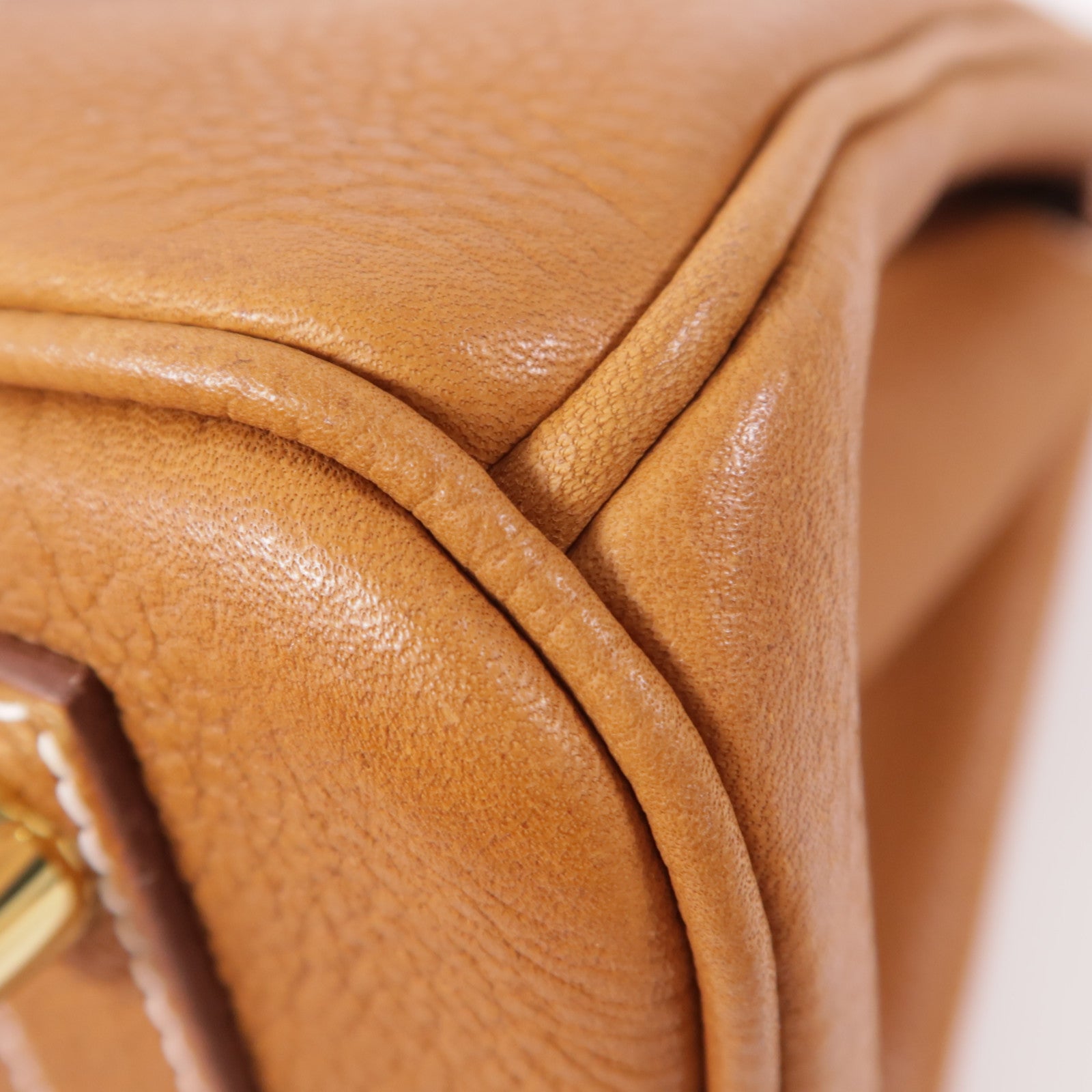 HERMES 【激減優惠】Berenia皮革Birkin 25金扣手挽袋34 Fauve