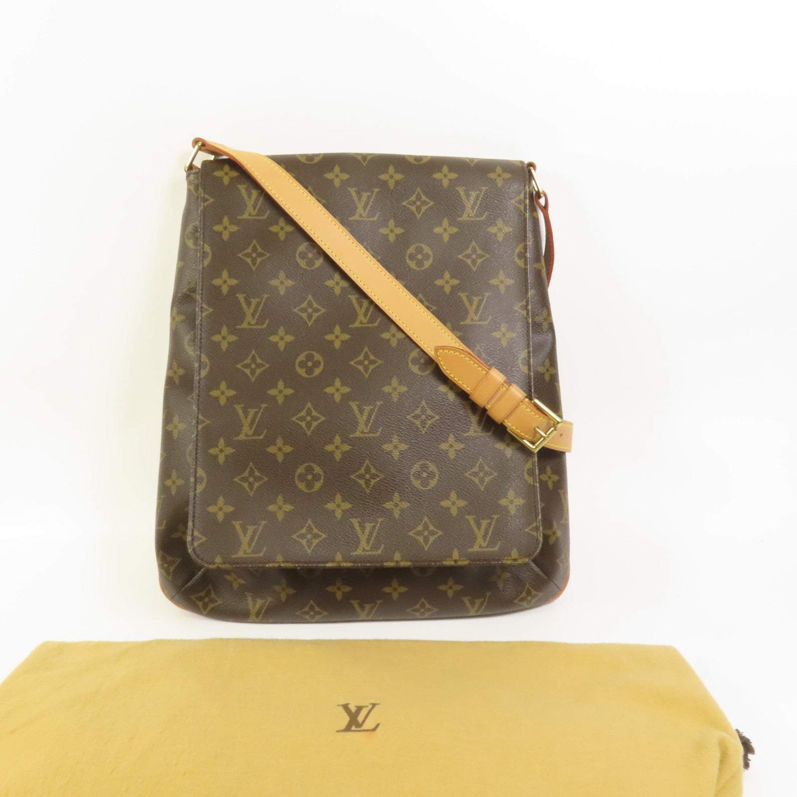 LOUIS VUITTON Monogram Musette金扣肩背袋
