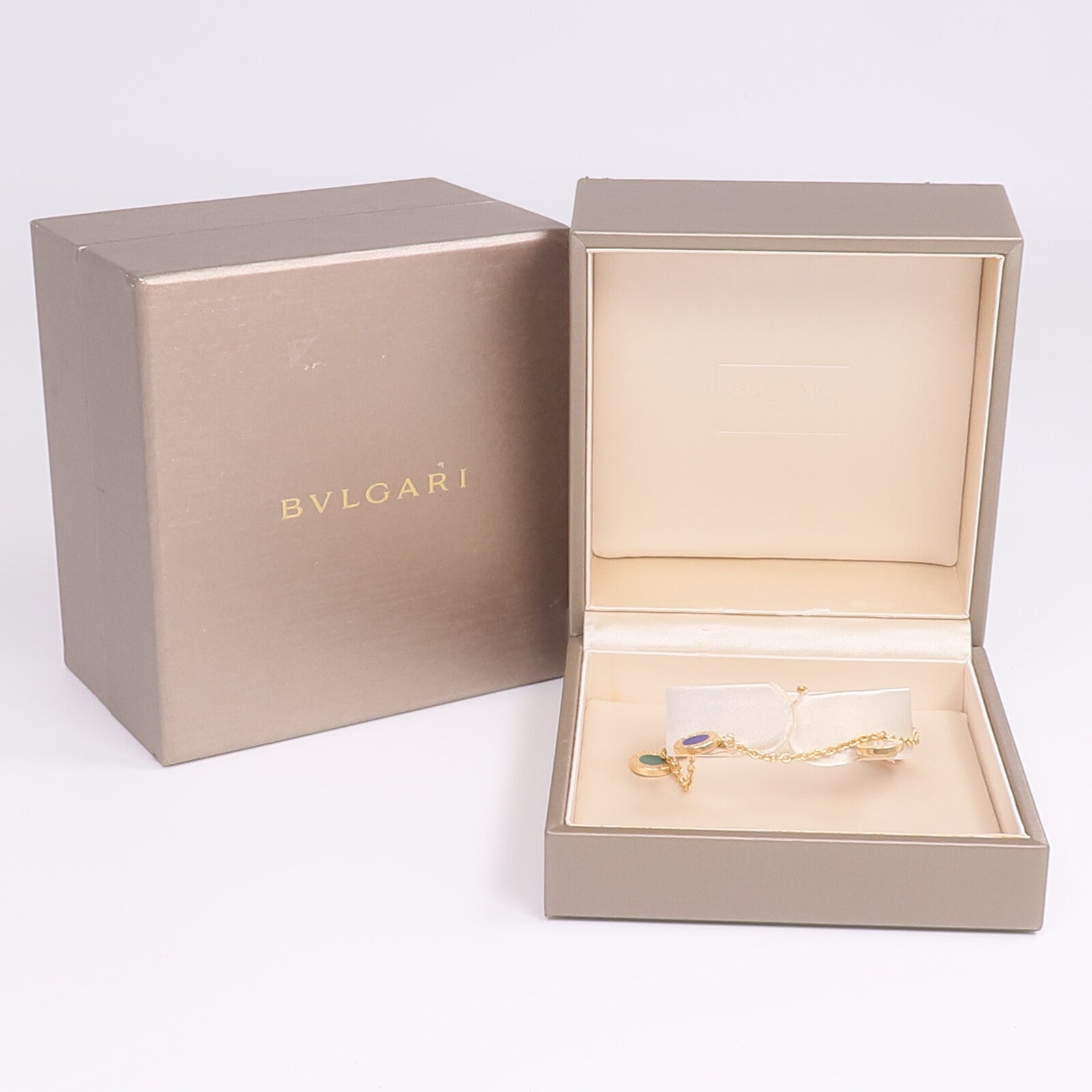 BVLGARI 18K玫瑰金Bvlgari Bracelet紅玉髓/孔雀石/青金石/珍珠母貝手鏈