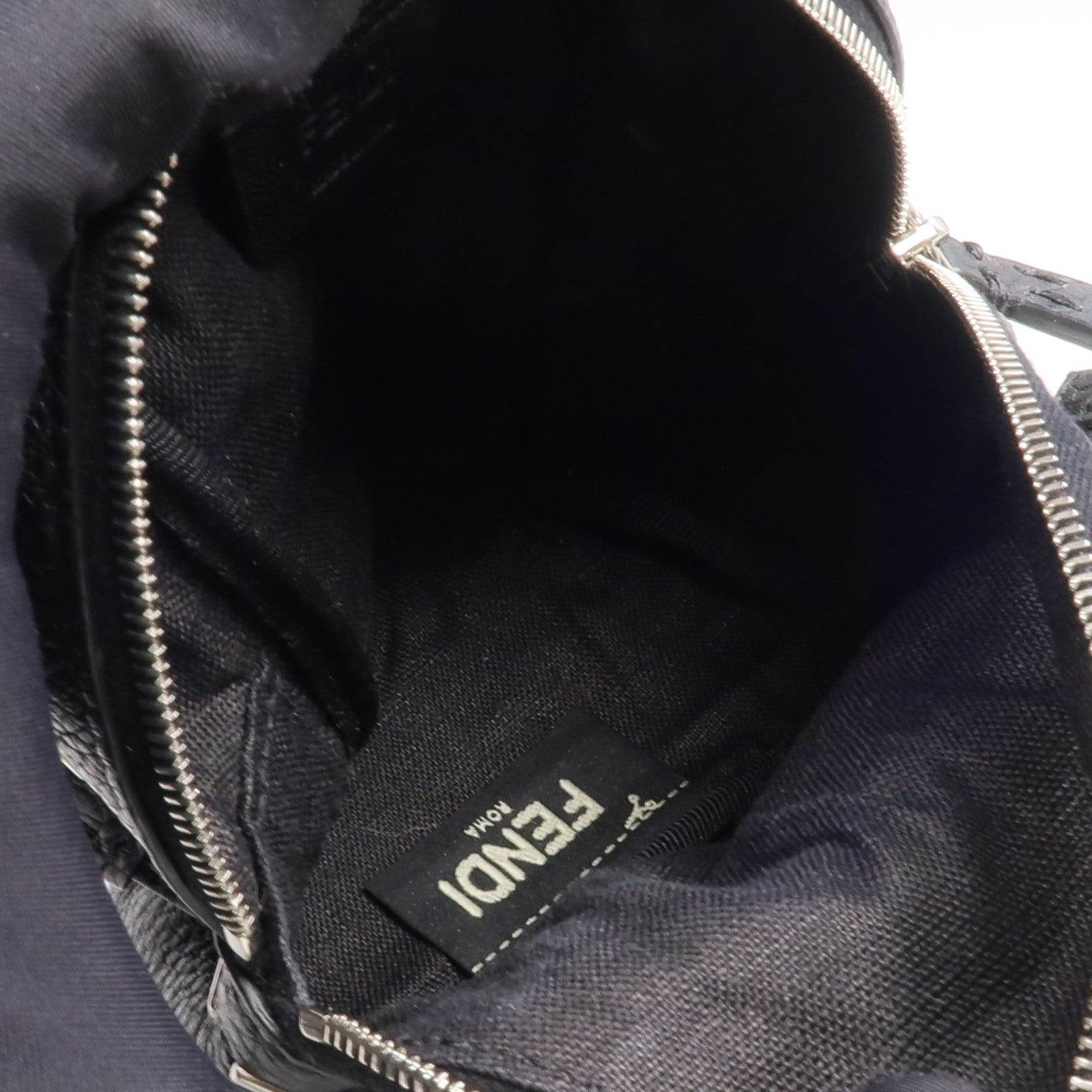 FENDI 牛皮皮革Roman Selleria Backpack Charm/Key Ring銀扣掛飾/鎖匙扣