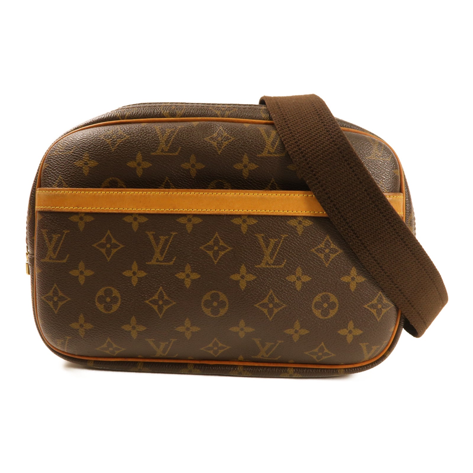 LOUIS VUITTON Monogram Reporter PM金扣肩背袋