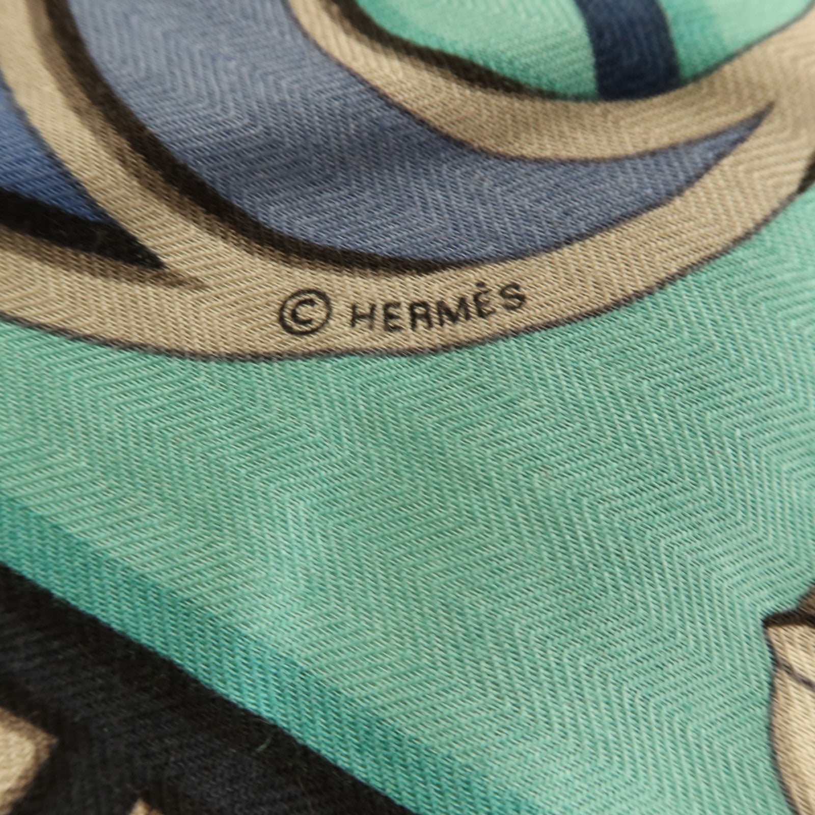 HERMES 羊絨/絲質Scarf 140x140cm絲巾