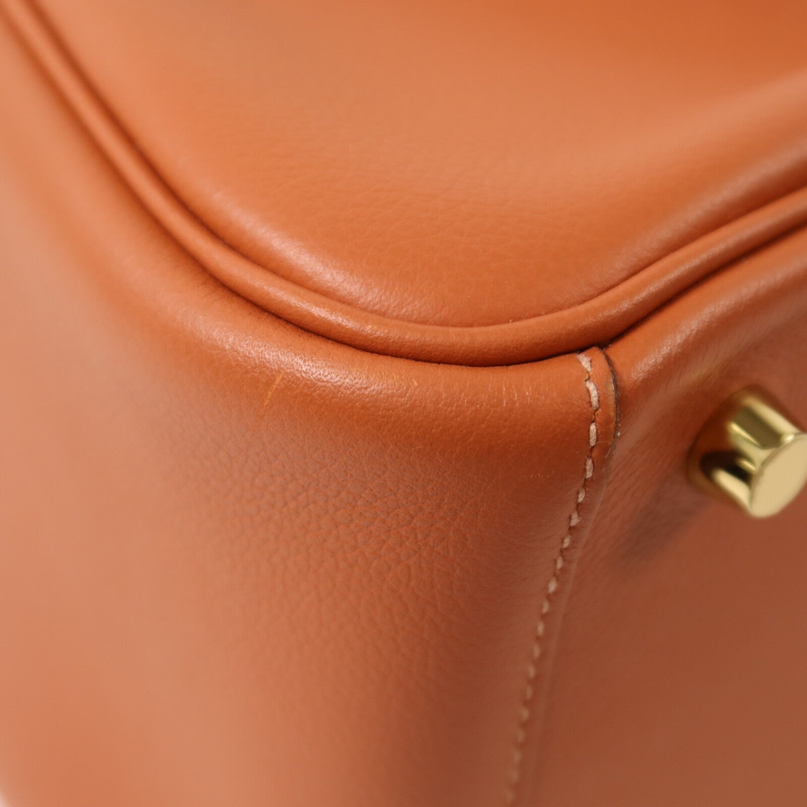 HERMES Evercolor皮革Lindy 26金扣手挽肩背兩用袋Cuivre