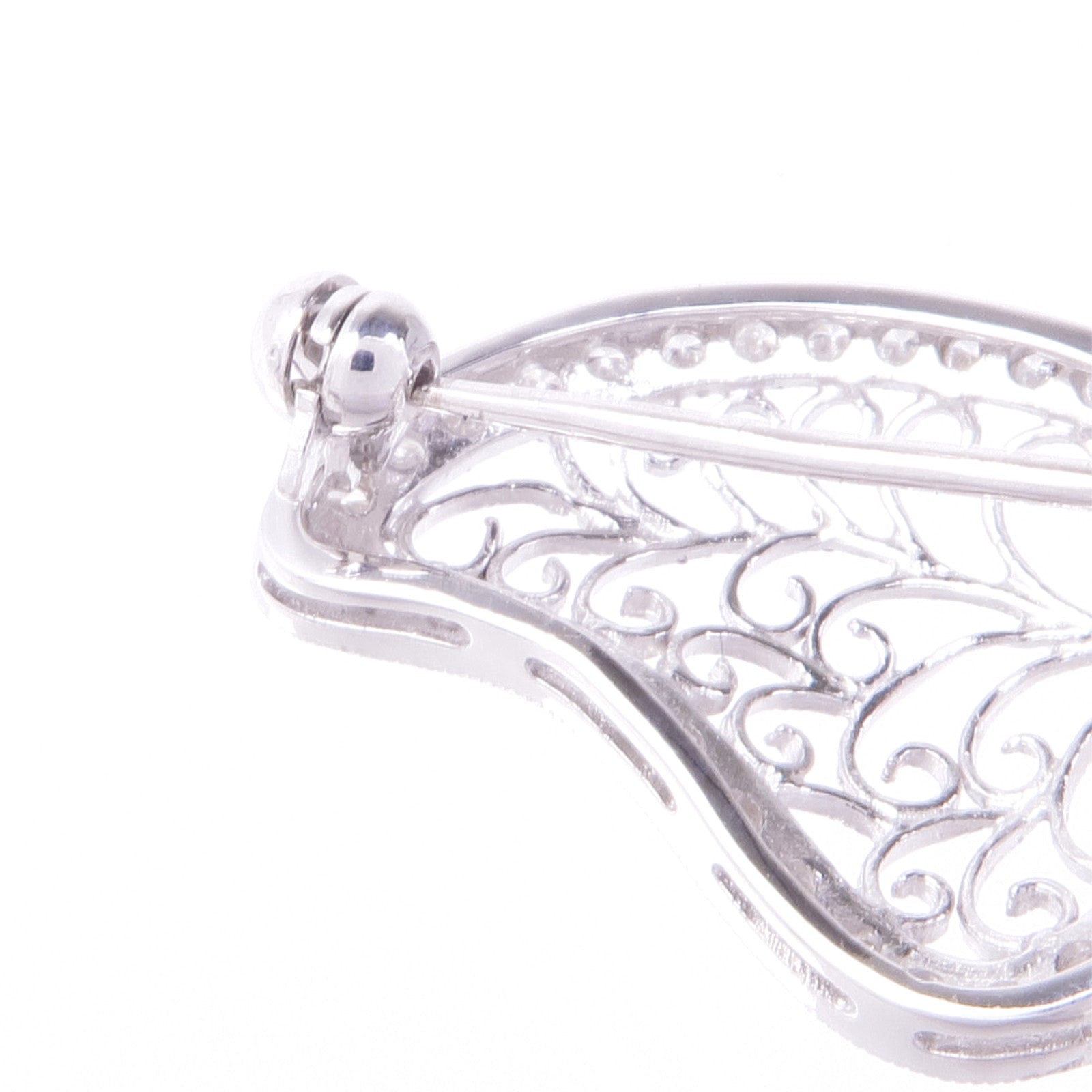 JEWELRY 18K白金Diamond Pearl Brooch珍珠/鑽石胸針