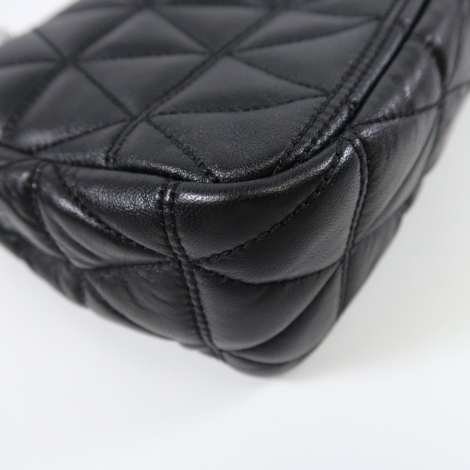 Michael Kors 牛皮皮革Chain Shoulder銀扣鏈帶肩背袋