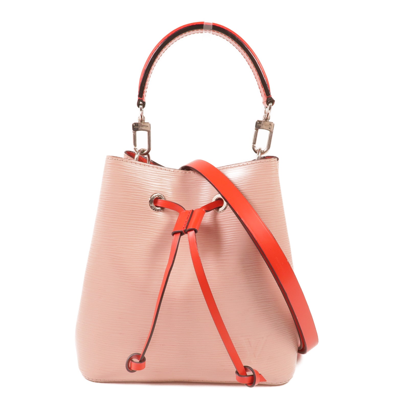 LOUIS VUITTON Epi Neo Noe BB銀扣手挽肩背兩用袋/Rose Ballerine