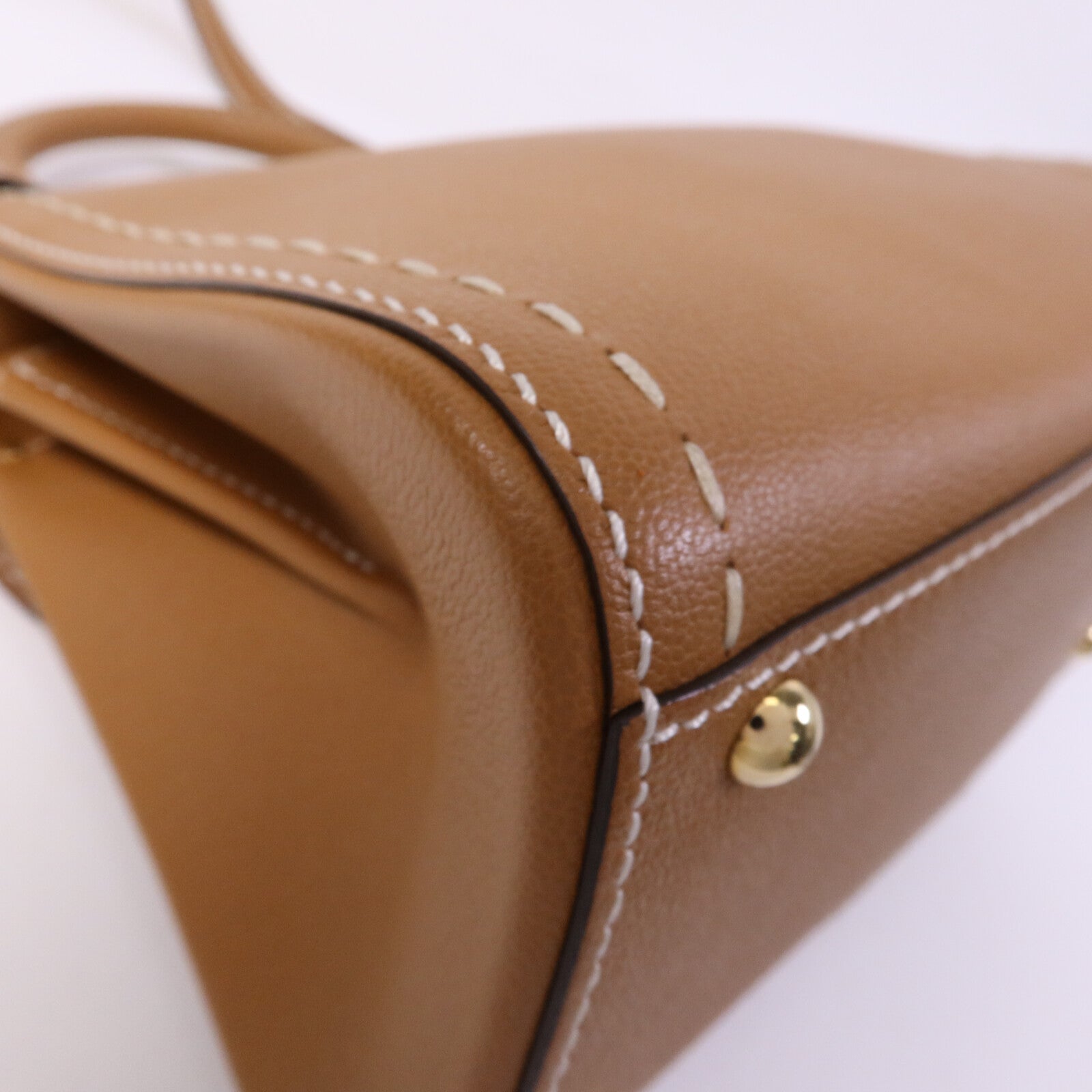 Delvaux 牛皮皮革Mini Brillant金扣手挽肩背兩用袋