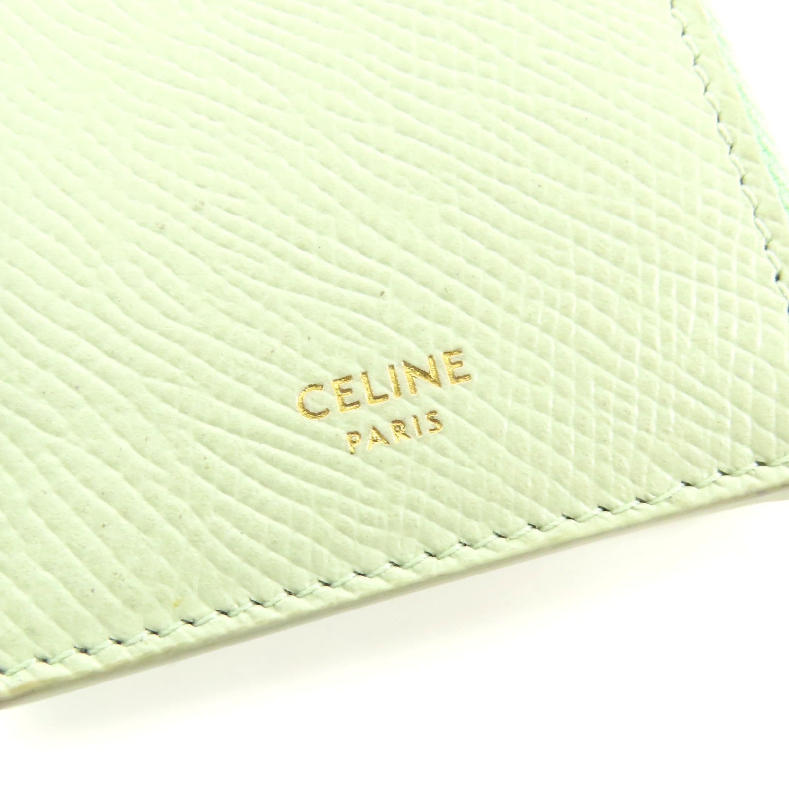 CELINE 牛皮皮革Zipped Compact金扣卡片套