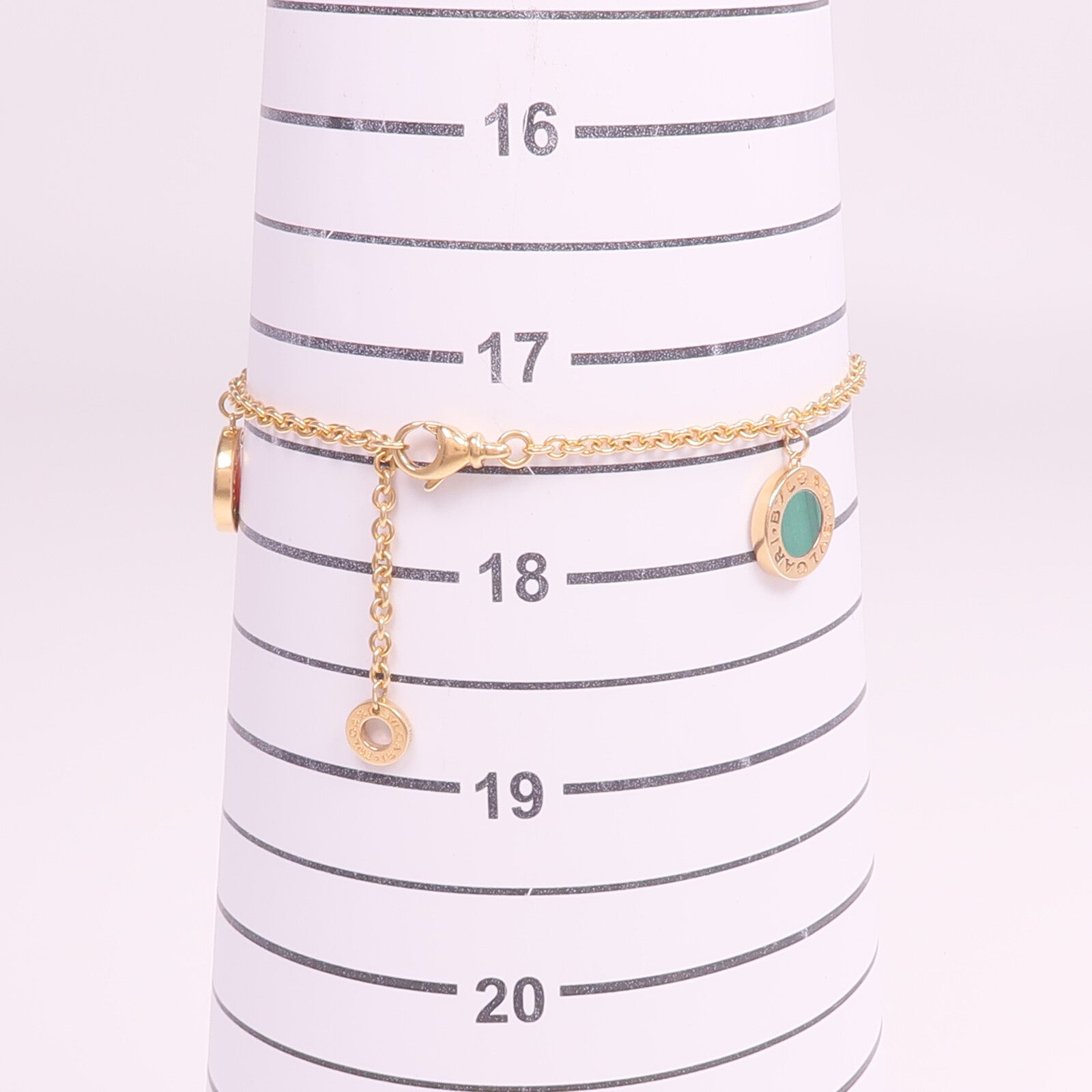 BVLGARI 18K玫瑰金Bvlgari Bracelet紅玉髓/孔雀石/青金石/珍珠母貝手鏈