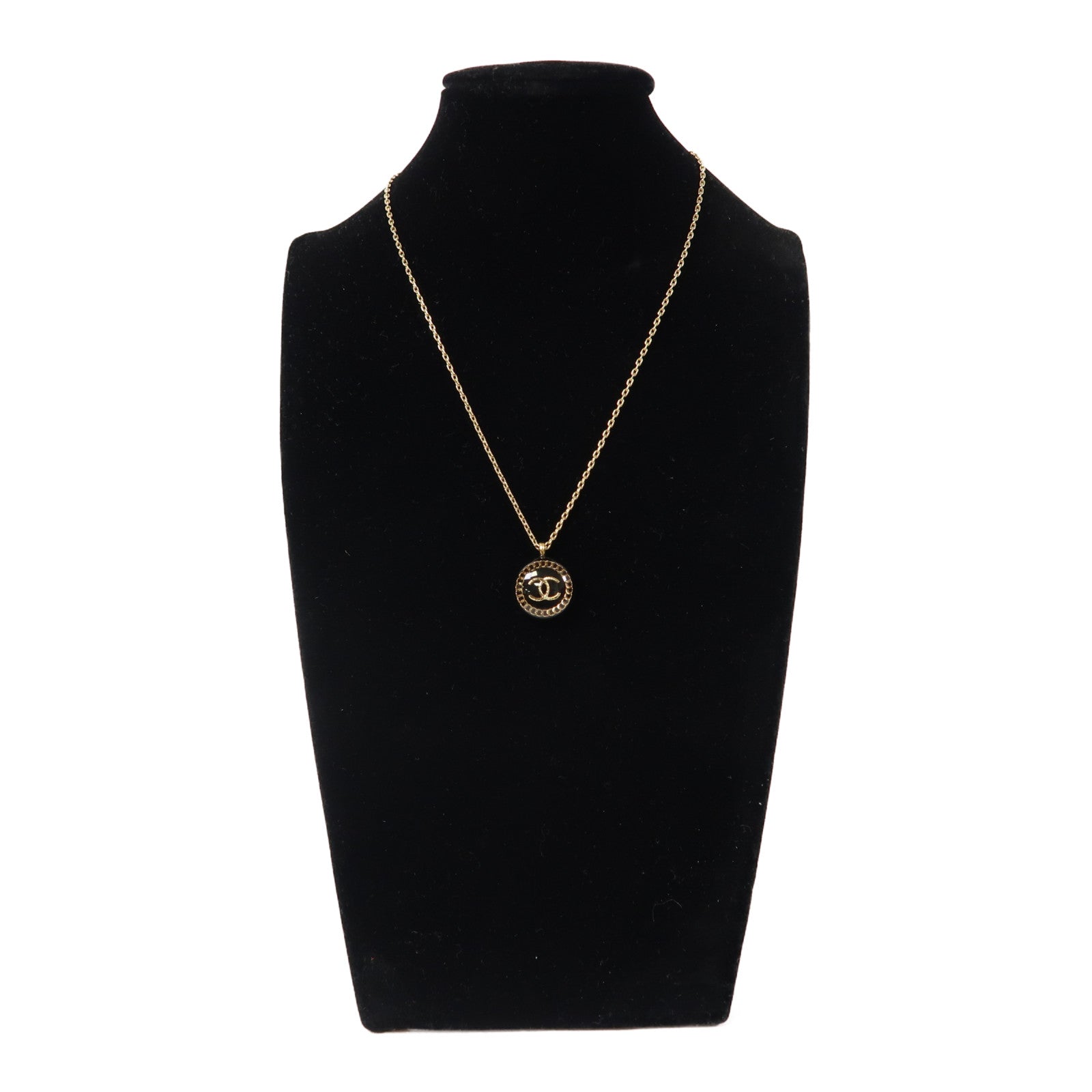 CHANEL 金屬/PVC Necklace項鍊黑色/金色