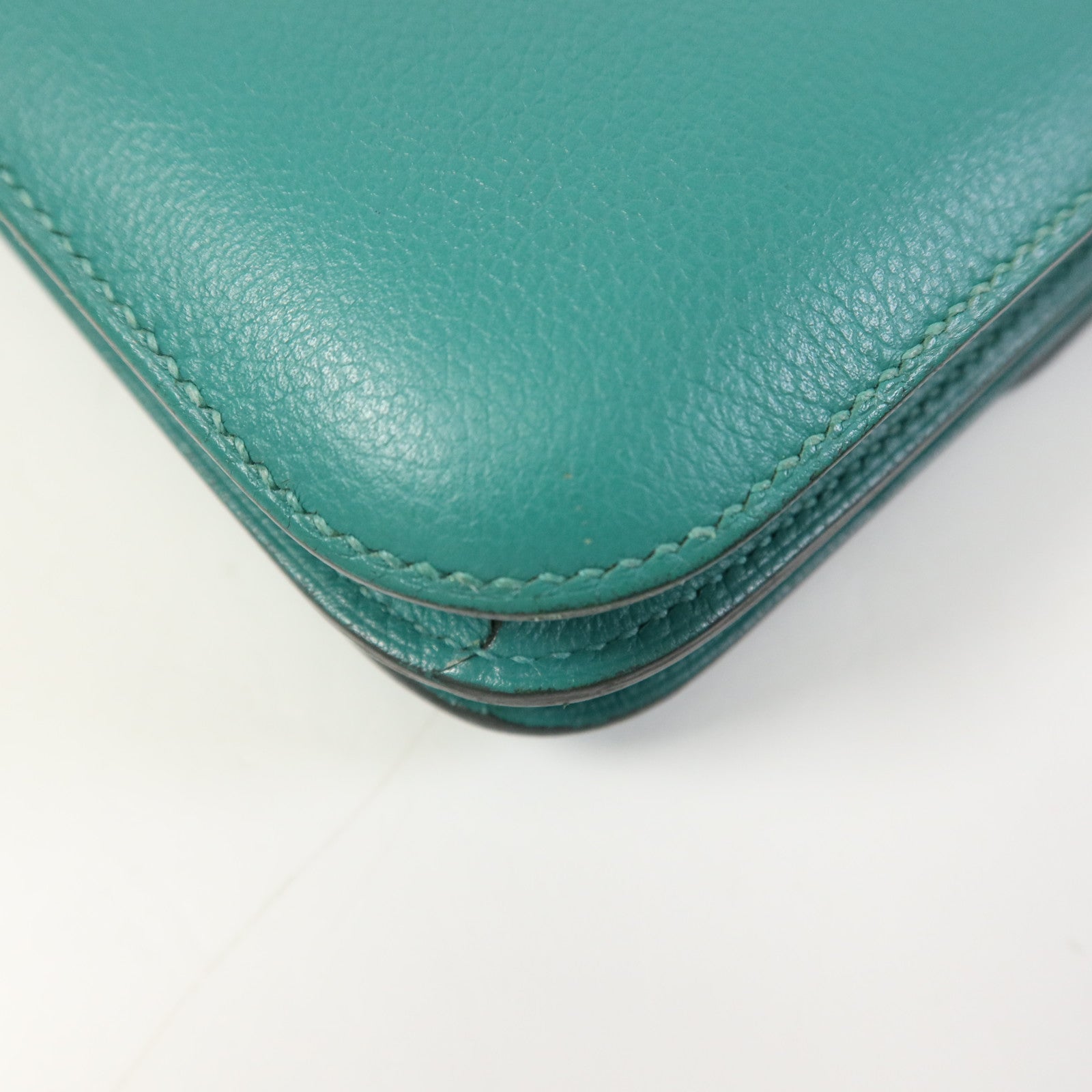 HERMES 【激減優惠】Evercolor皮革Constance Mini金扣肩背袋Vert Vertigo