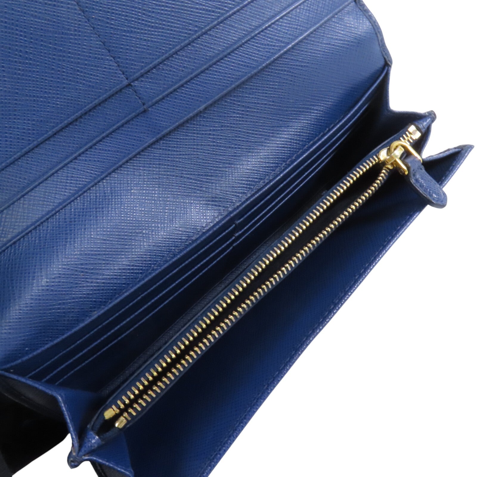 PRADA Saffiano皮革Long Wallet金扣長錢包