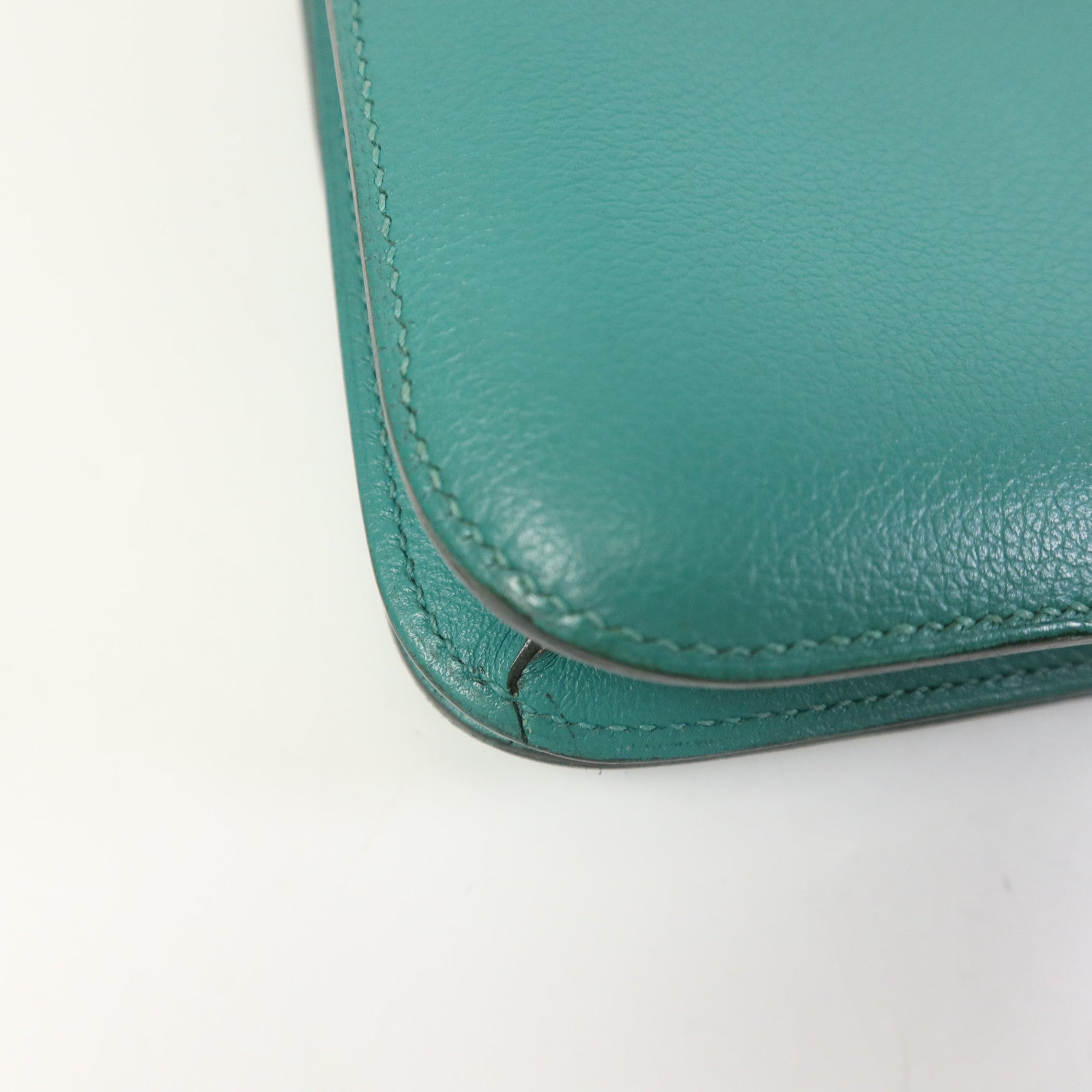 HERMES 【激減優惠】Evercolor皮革Constance Mini金扣肩背袋Vert Vertigo