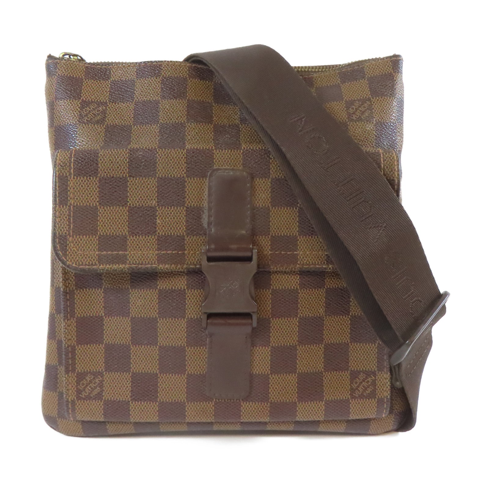 LOUIS VUITTON Damier Melville金扣肩背袋啡色