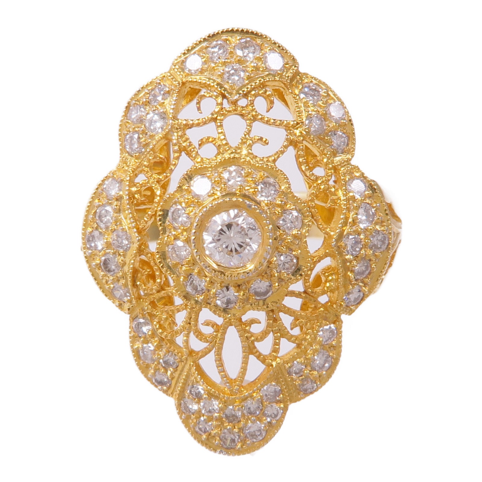 JEWELRY 【激減優惠】18K黃金Diamond Ring鑽石戒指US#5.75