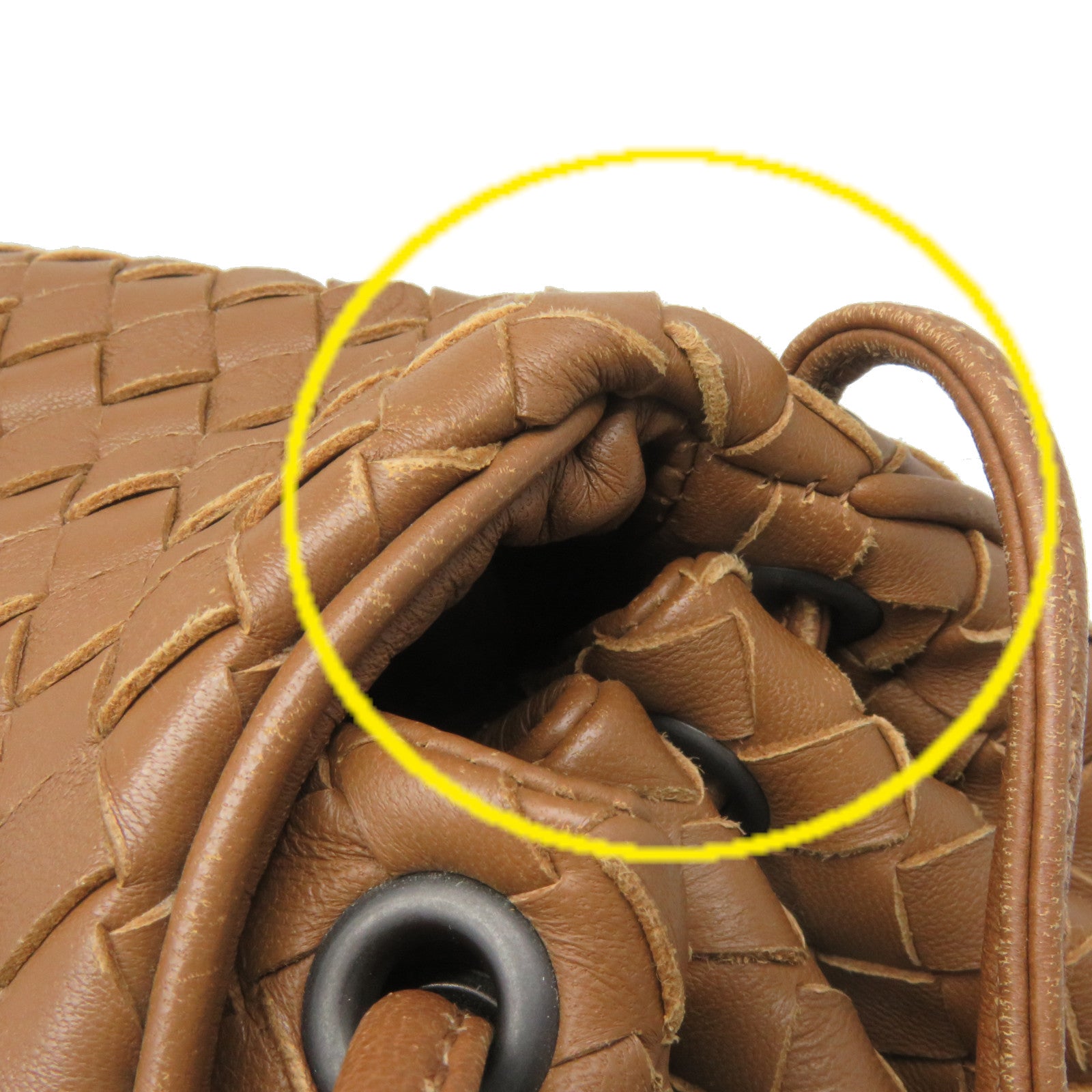BOTTEGA VENETA 織紋皮革Shoulder Bag肩背袋啡色