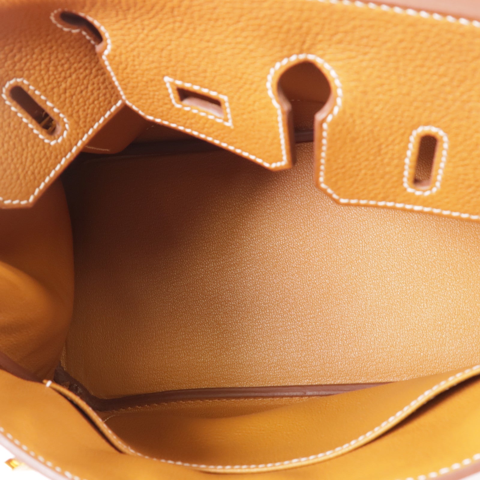 HERMES 【激減優惠】Berenia皮革Birkin 25金扣手挽袋34 Fauve