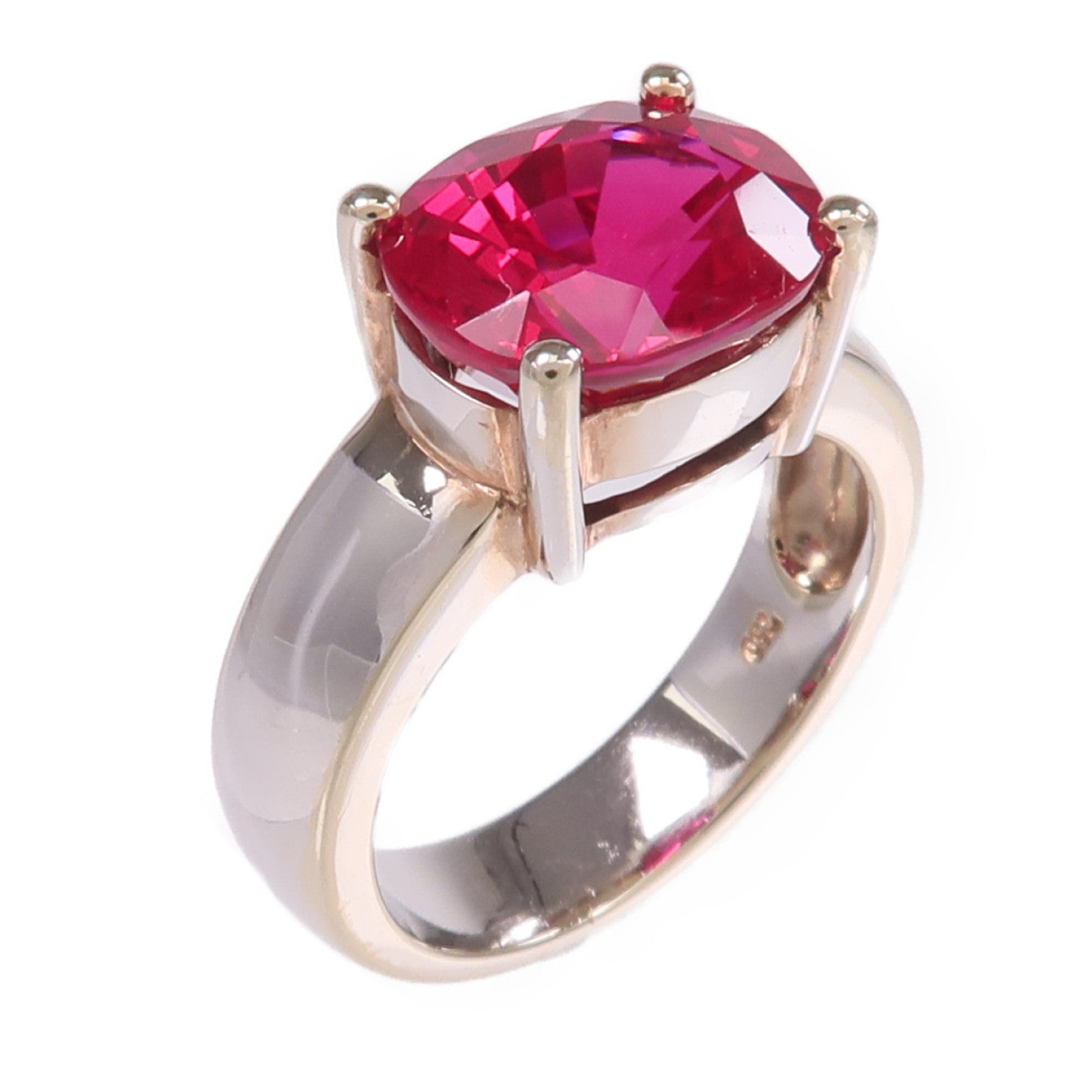 JEWELRY 【激減優惠】18K白金Color Stone Ring彩色寶石戒指US#6.75