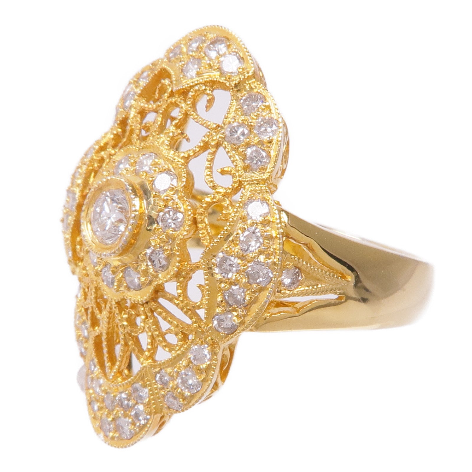 JEWELRY 【激減優惠】18K黃金Diamond Ring鑽石戒指US#5.75