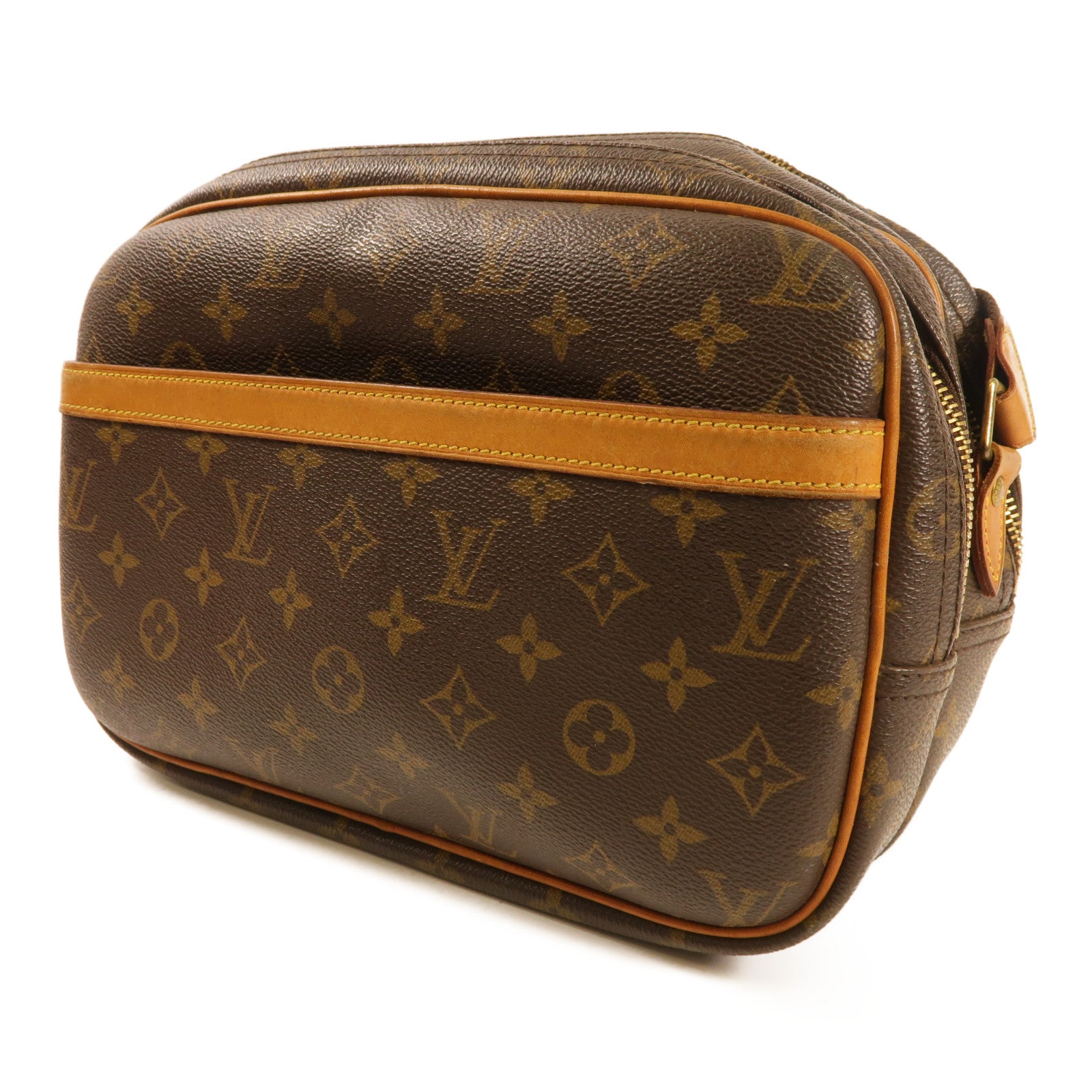 LOUIS VUITTON Monogram Reporter PM金扣肩背袋