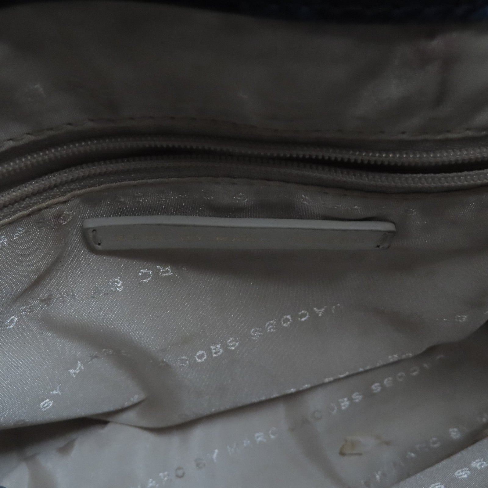 MARC BY MARC JACOBS 【激減優惠】牛皮皮革Chain Shoulder金扣手挽肩背兩用袋藍色/白色