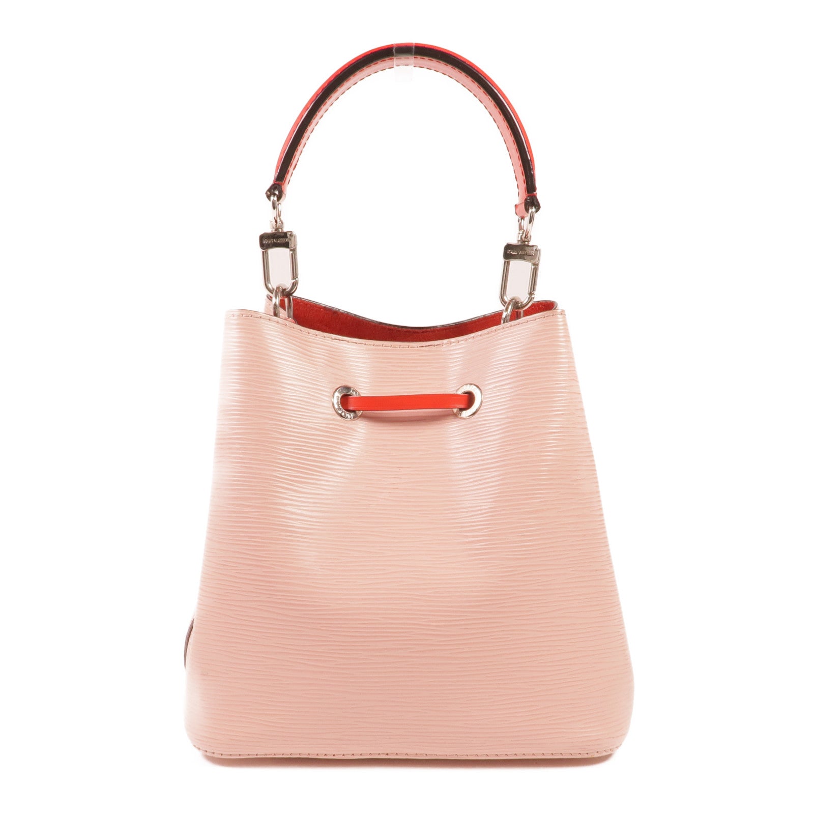 LOUIS VUITTON Epi Neo Noe BB銀扣手挽肩背兩用袋/Rose Ballerine