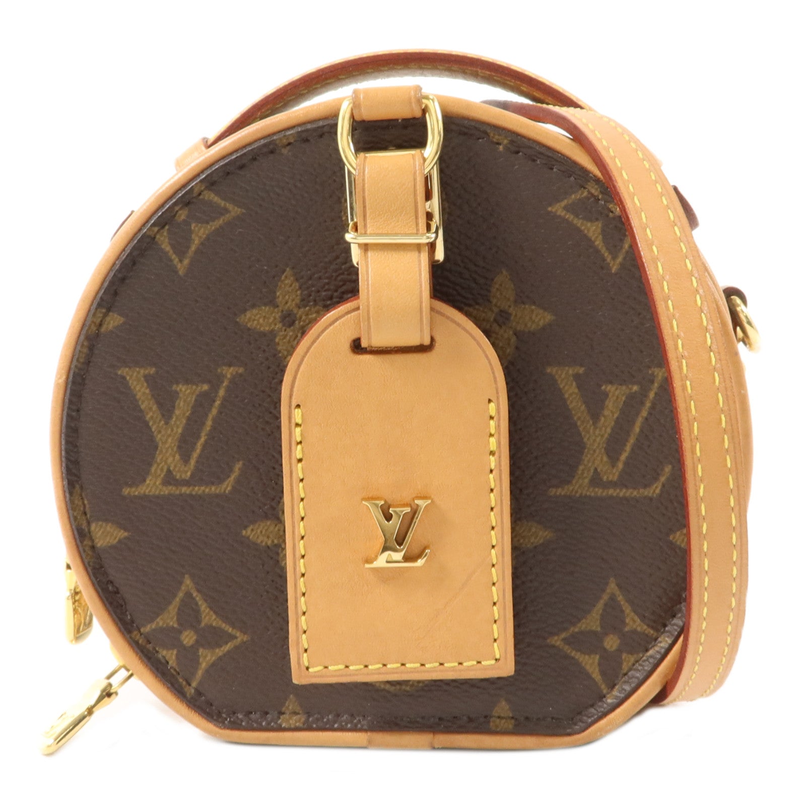 LOUIS VUITTON Monogram Mini Boite Chapeau金扣手挽肩背兩用袋