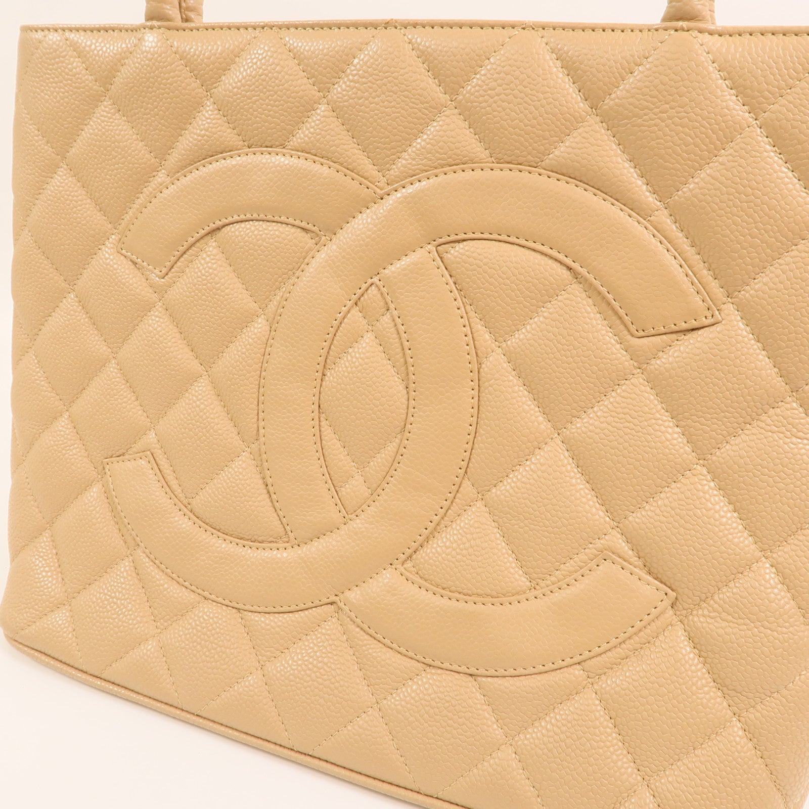 CHANEL 牛皮皮革Vintage Handbag金扣手挽袋