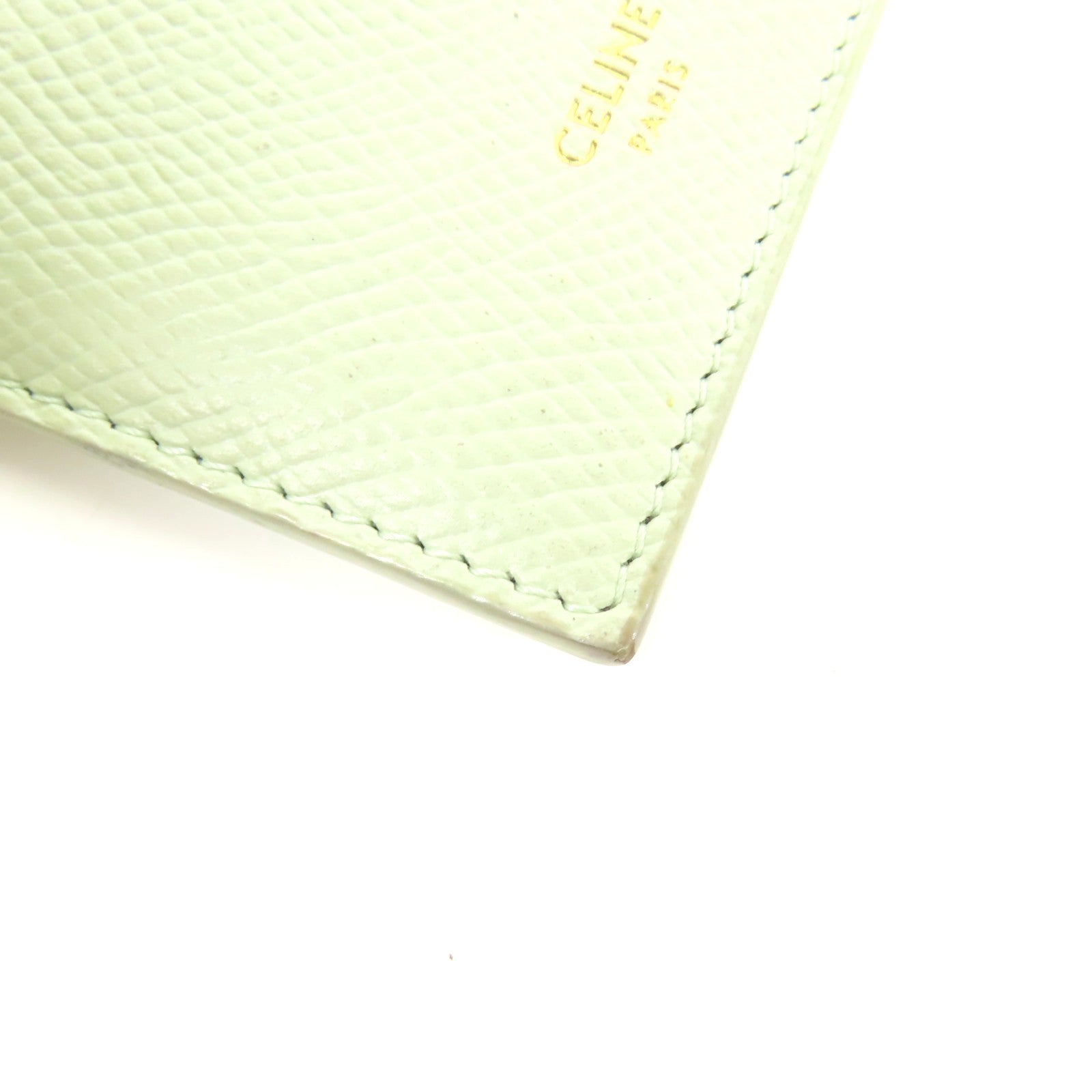 CELINE 牛皮皮革Zipped Compact金扣卡片套