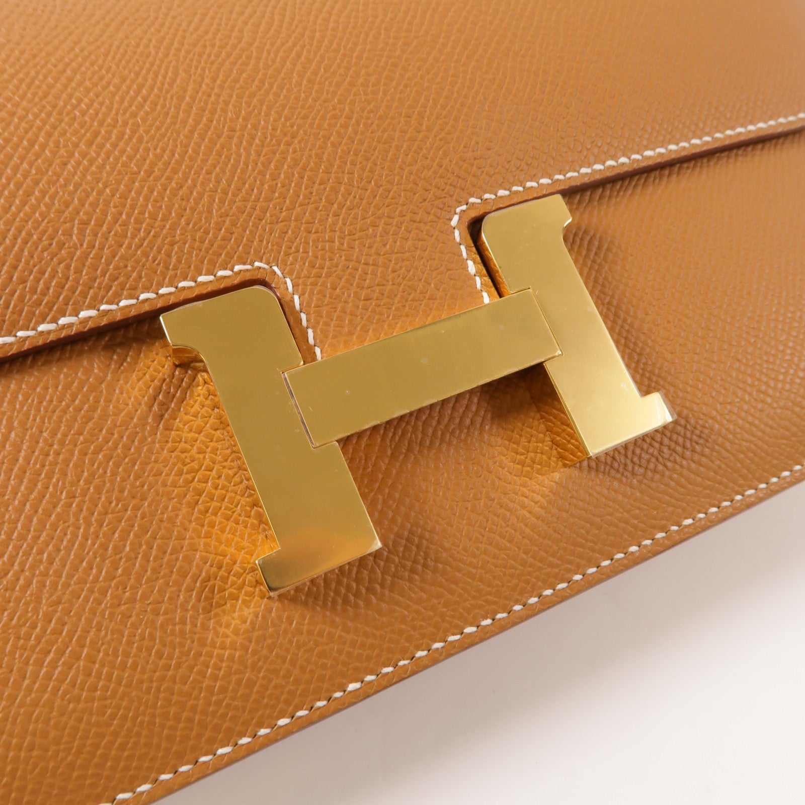 HERMES 【激減優惠】Epsom皮革Constance Elan肩背袋Gold