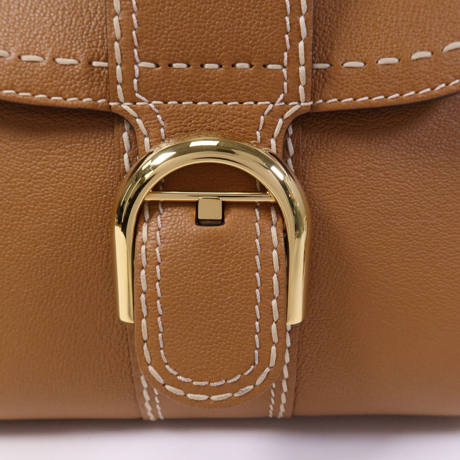 Delvaux 牛皮皮革Mini Brillant金扣手挽肩背兩用袋