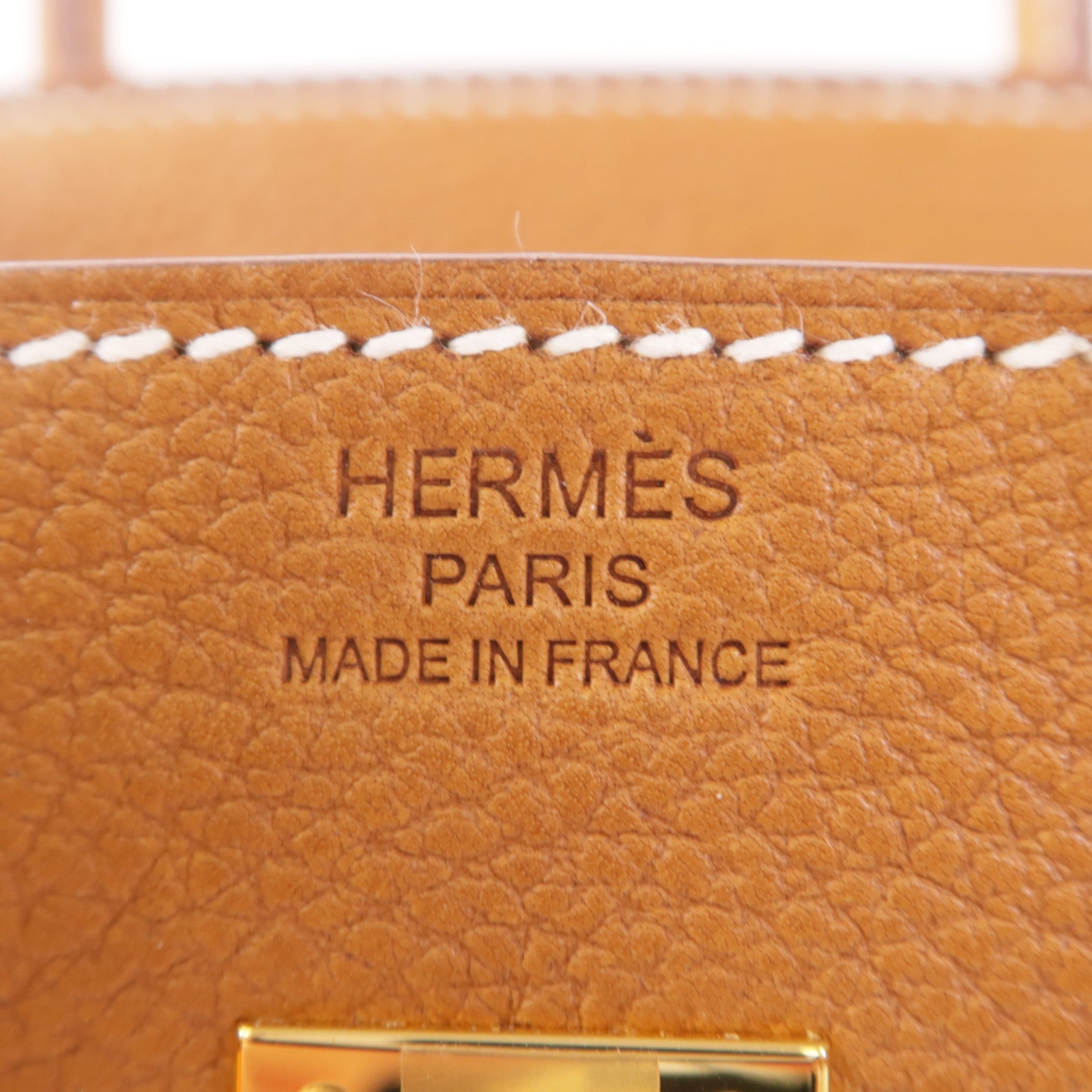 HERMES 【激減優惠】Berenia皮革Birkin 25金扣手挽袋34 Fauve